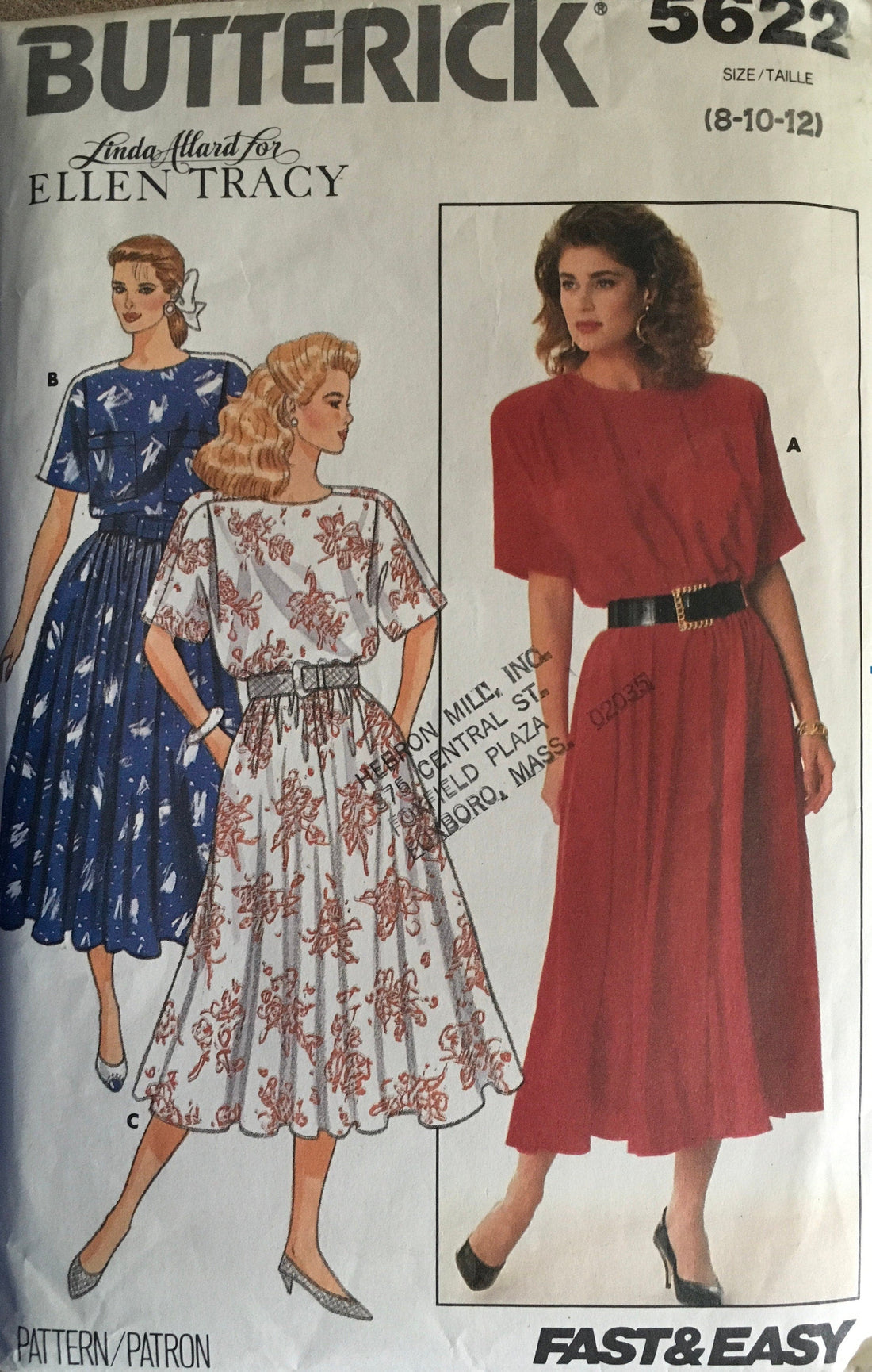 Butterick 5622 Sewing Pattern (Vintage) UNCUT