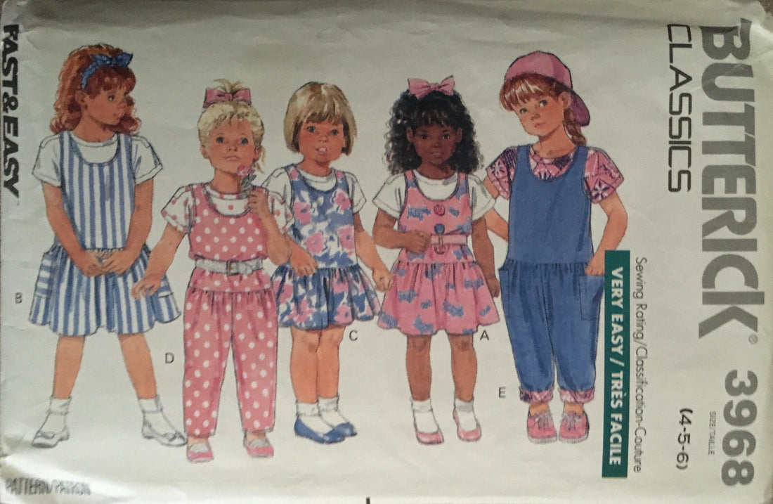 Butterick 3968 Sewing Pattern (Vintage) CUT