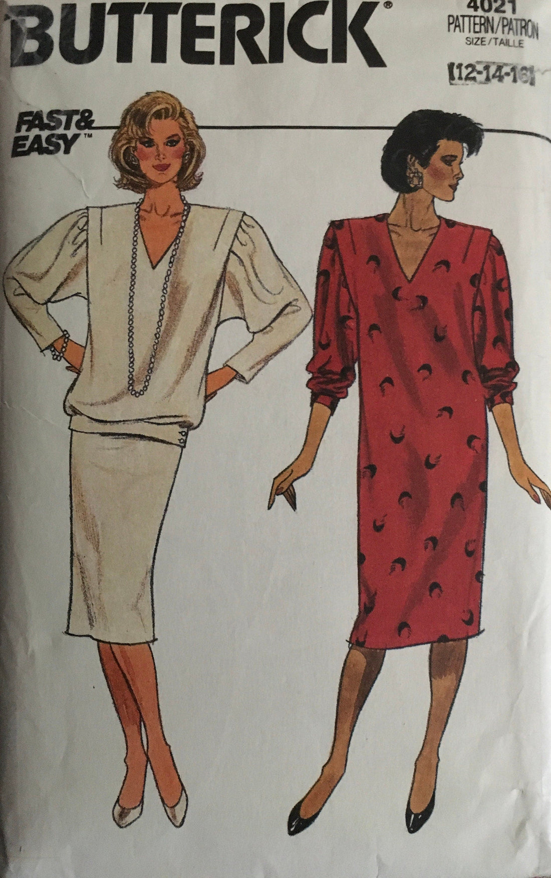 Butterick 4021 Sewing Pattern (Vintage) CUT