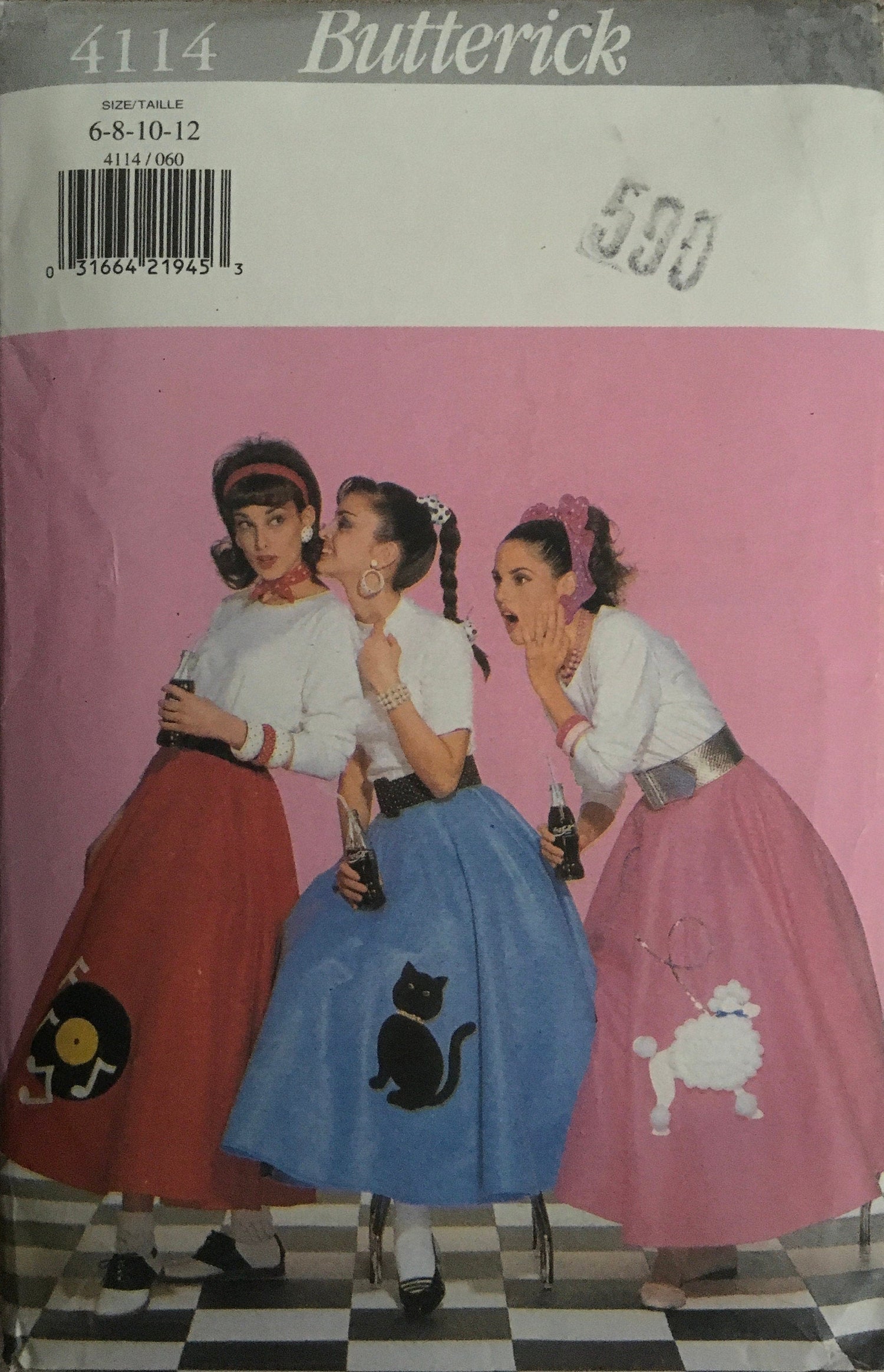 Butterick 4114 Sewing Pattern (Vintage) CUT