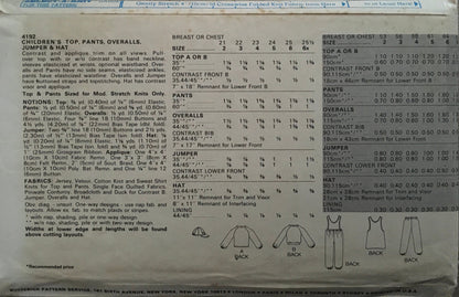 Butterick 4192 Sewing Pattern (Vintage) CUT