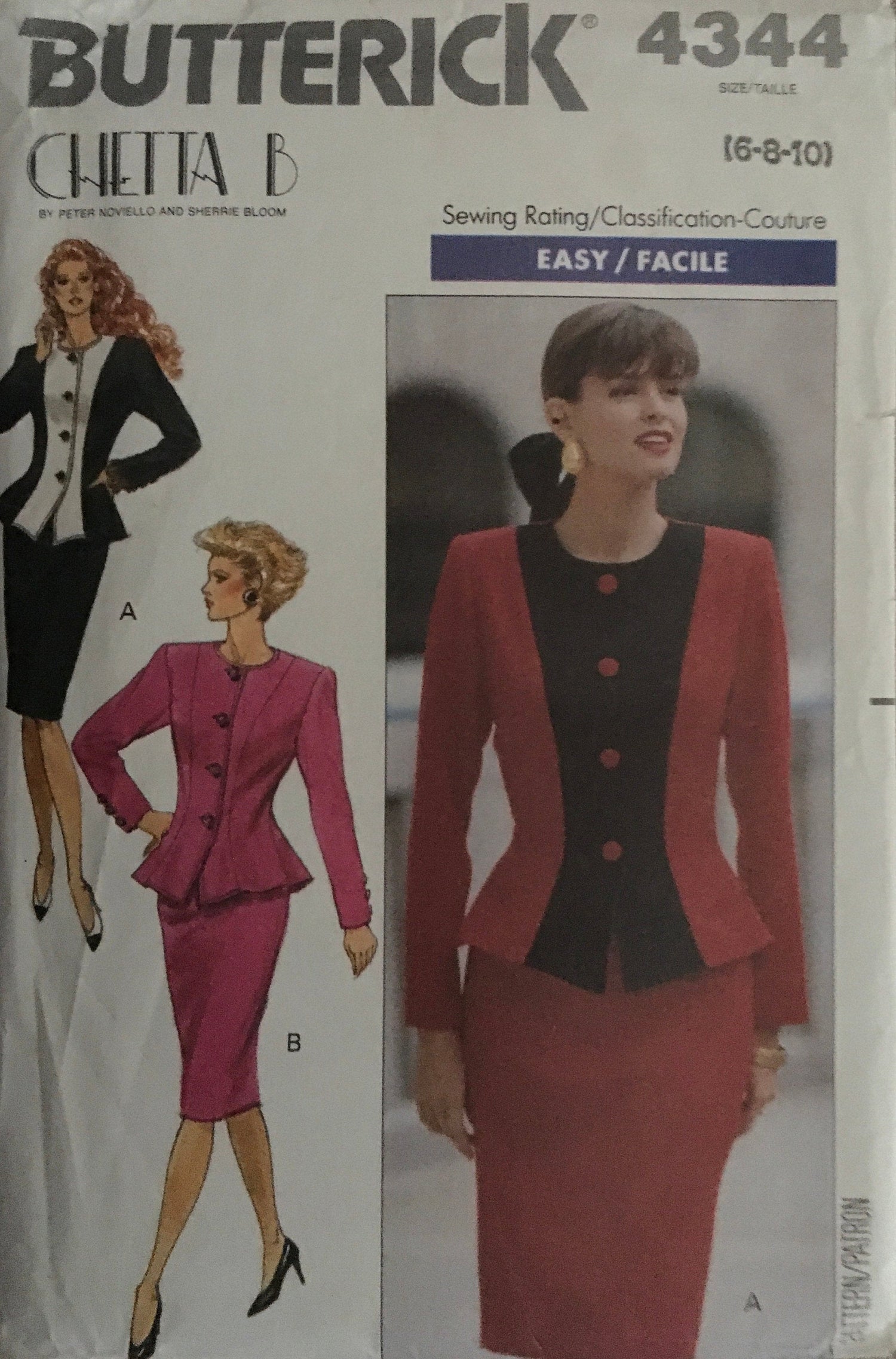 Butterick 4344 Sewing Pattern (Vintage) UNCUT