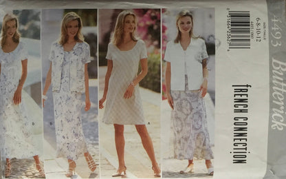 Butterick 4493 Sewing Pattern (Vintage) CUT