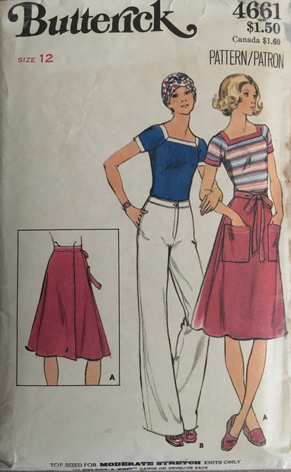 Butterick 4661 Sewing Pattern (Vintage) CUT