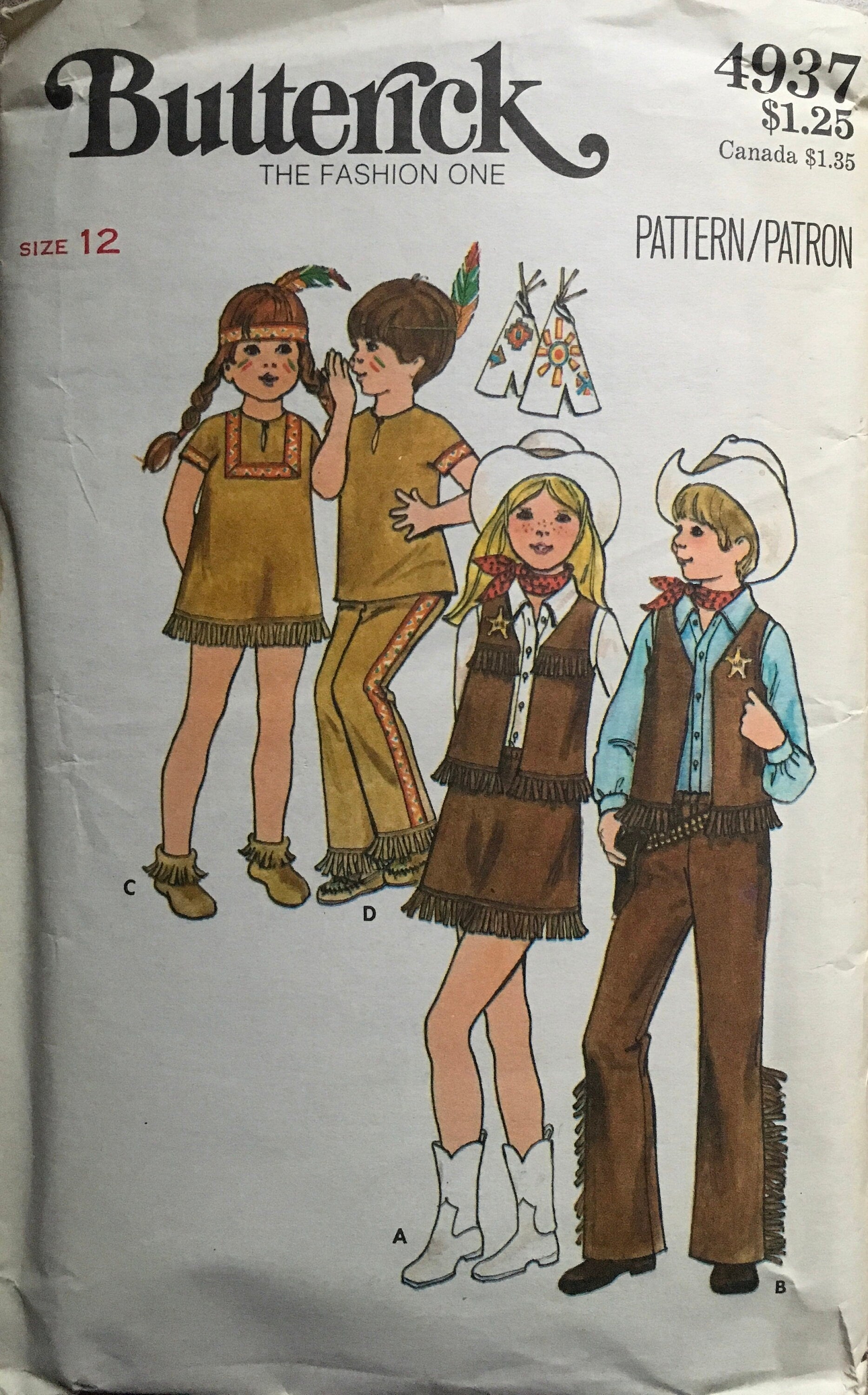 Butterick 4937 Sewing Pattern (Vintage) CUT
