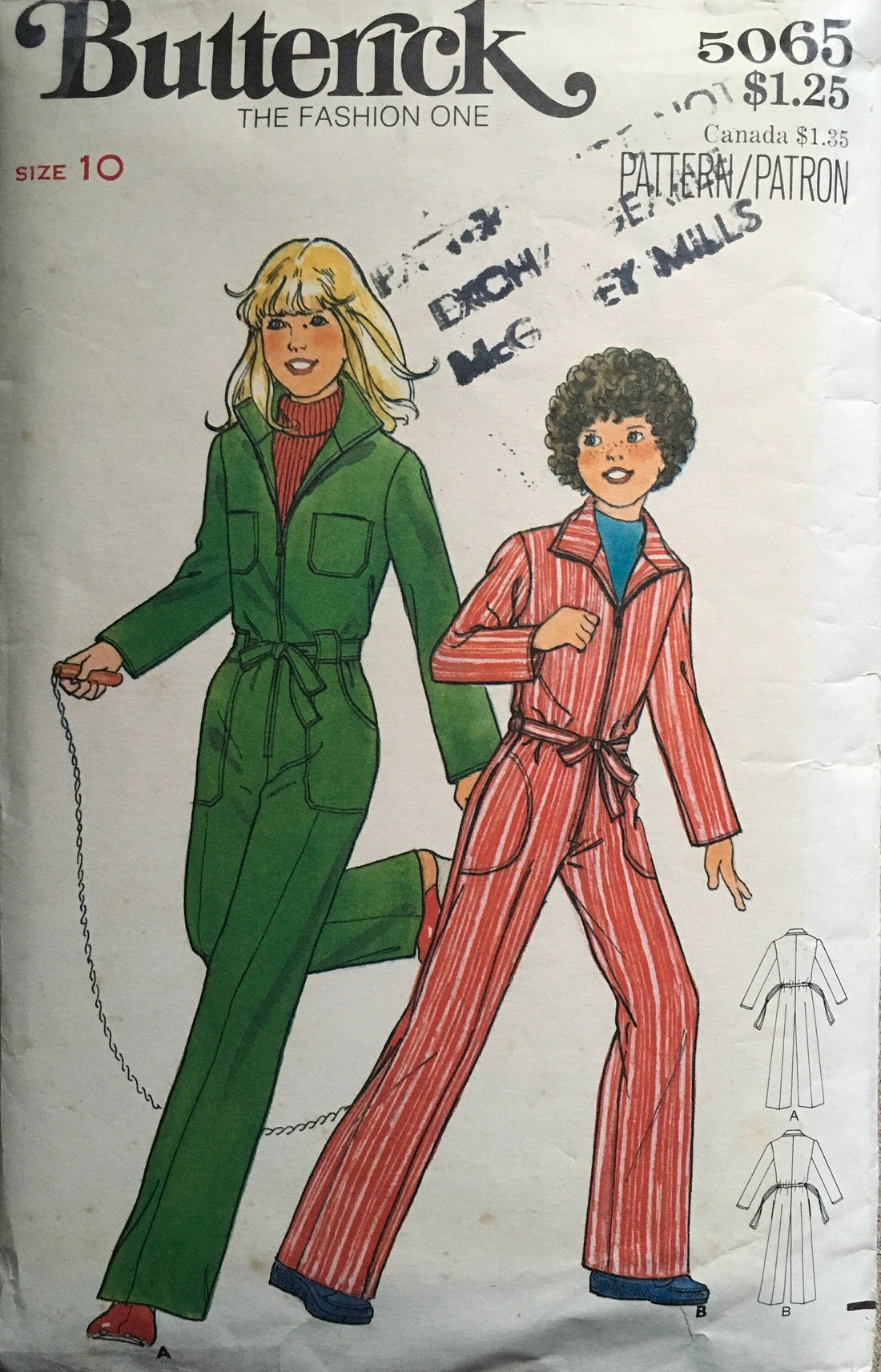 Butterick 5065 Sewing Pattern (Vintage) CUT