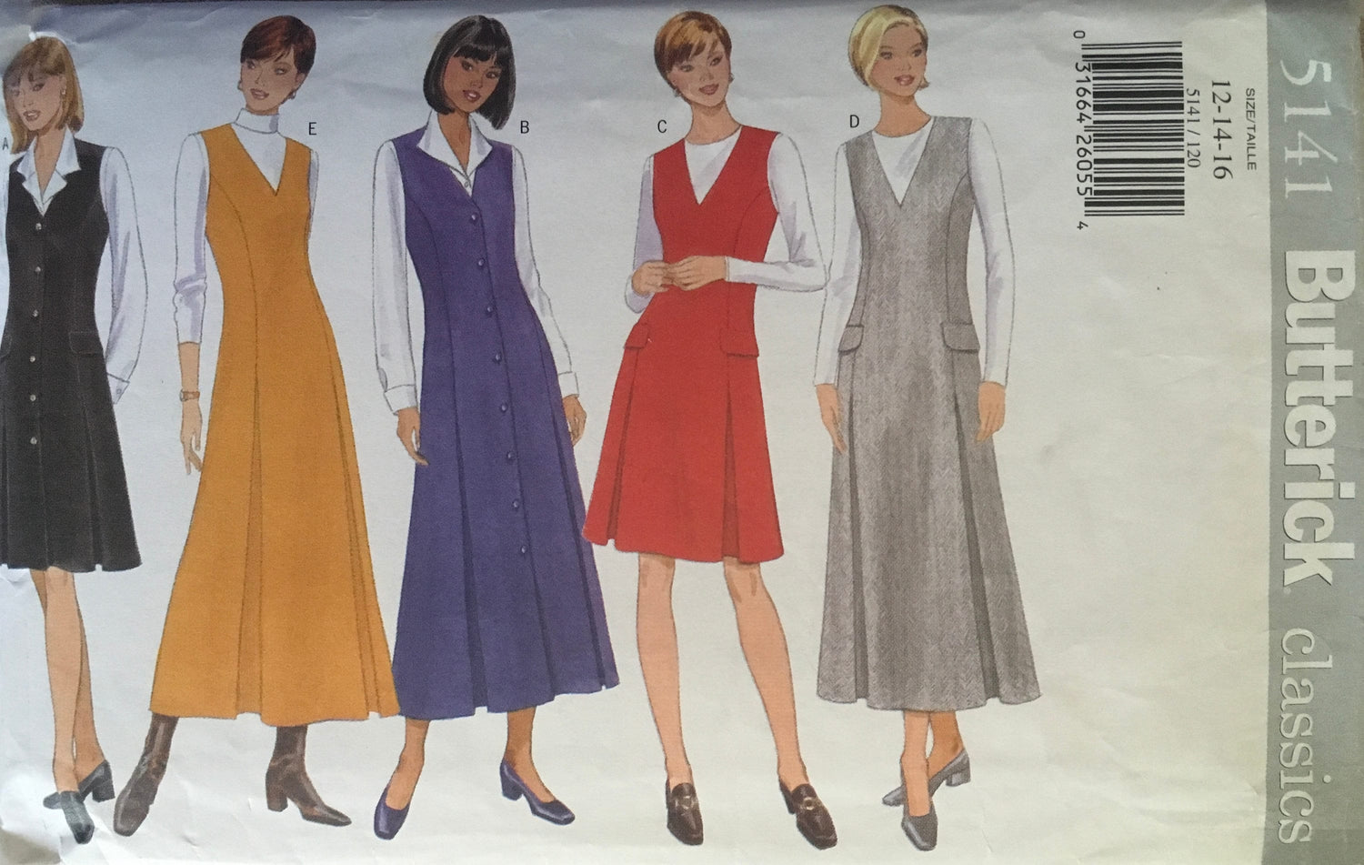 Butterick 5141 Sewing Pattern (Vintage) UNCUT/CUT