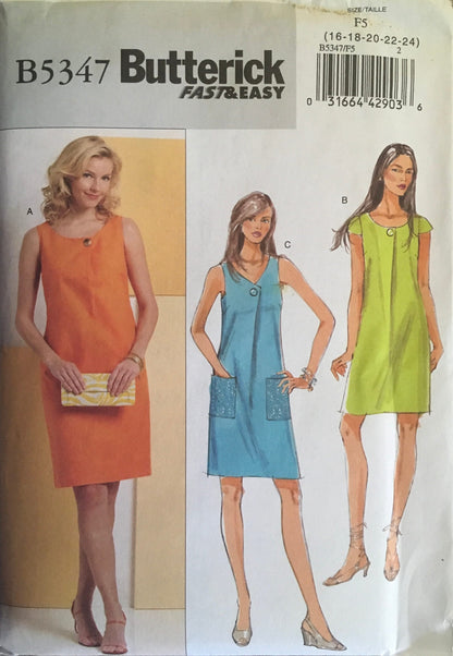 Butterick 5347 Sewing Pattern (Vintage) UNCUT