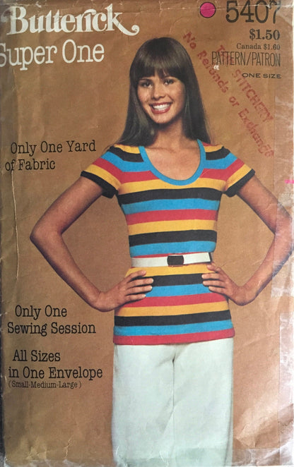 Butterick 5407 Sewing Pattern (Vintage) CUT