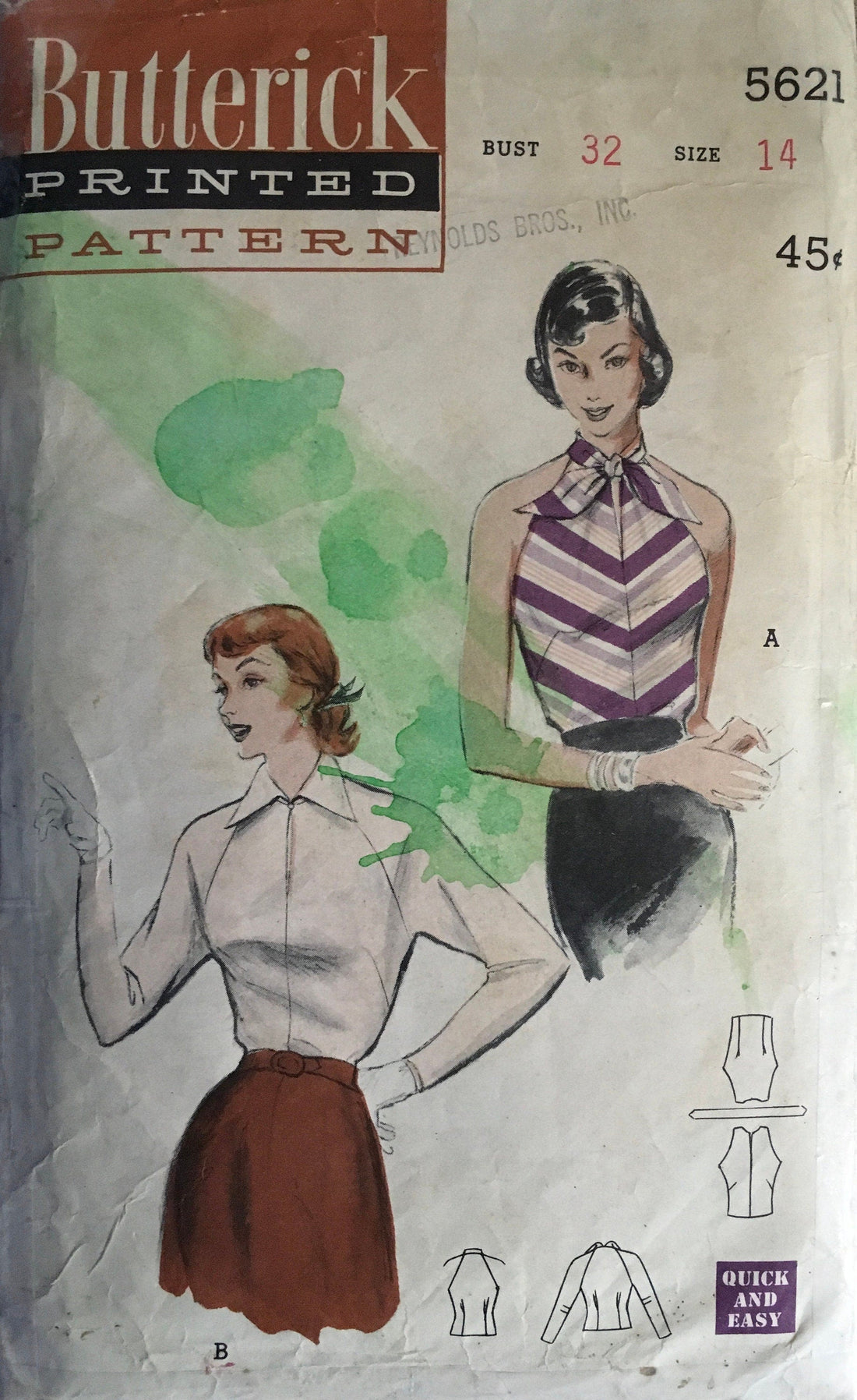 Butterick 5621 Sewing Pattern (Vintage) CUT