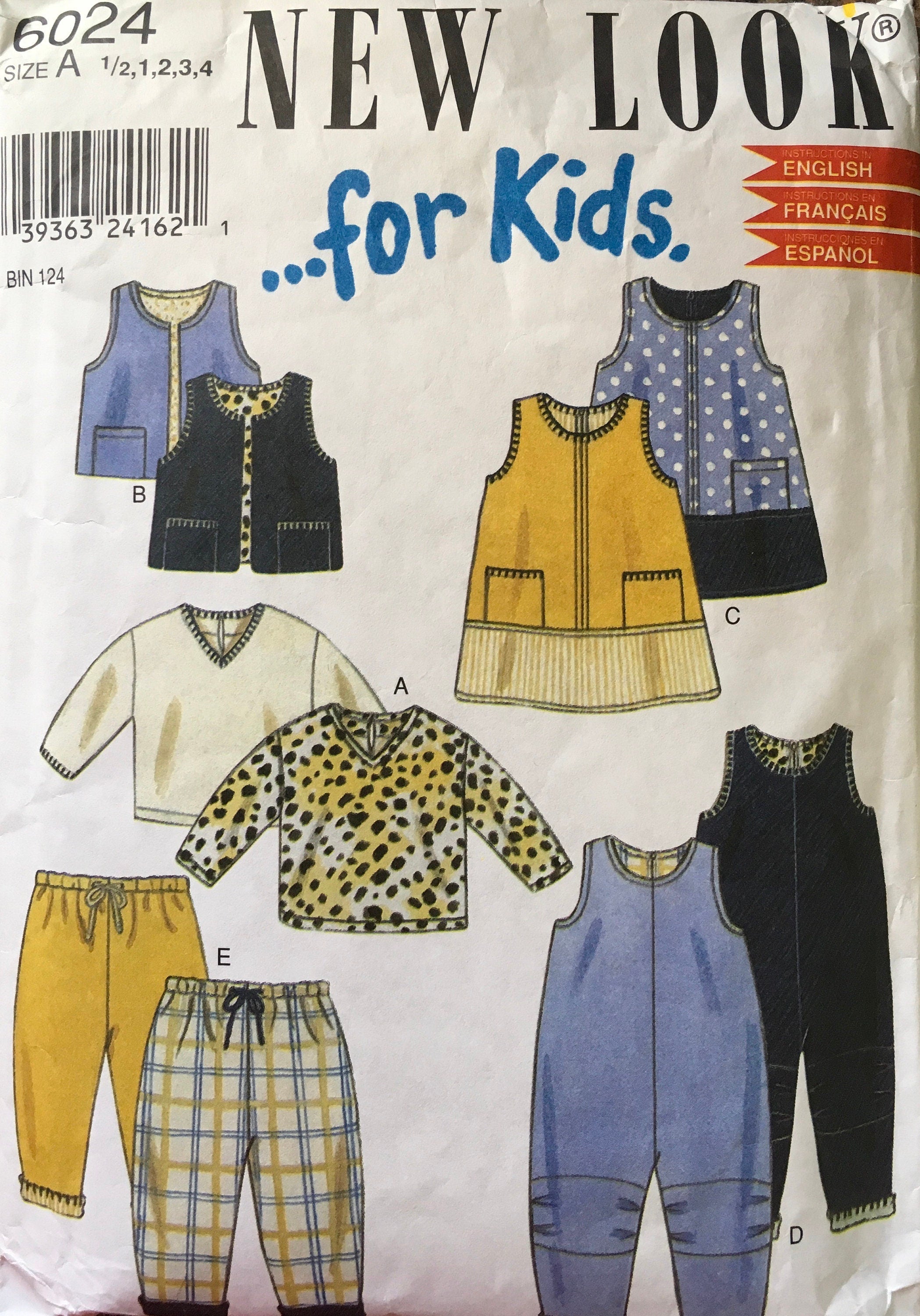 New Look 6024 Sewing Pattern (Vintage) CUT