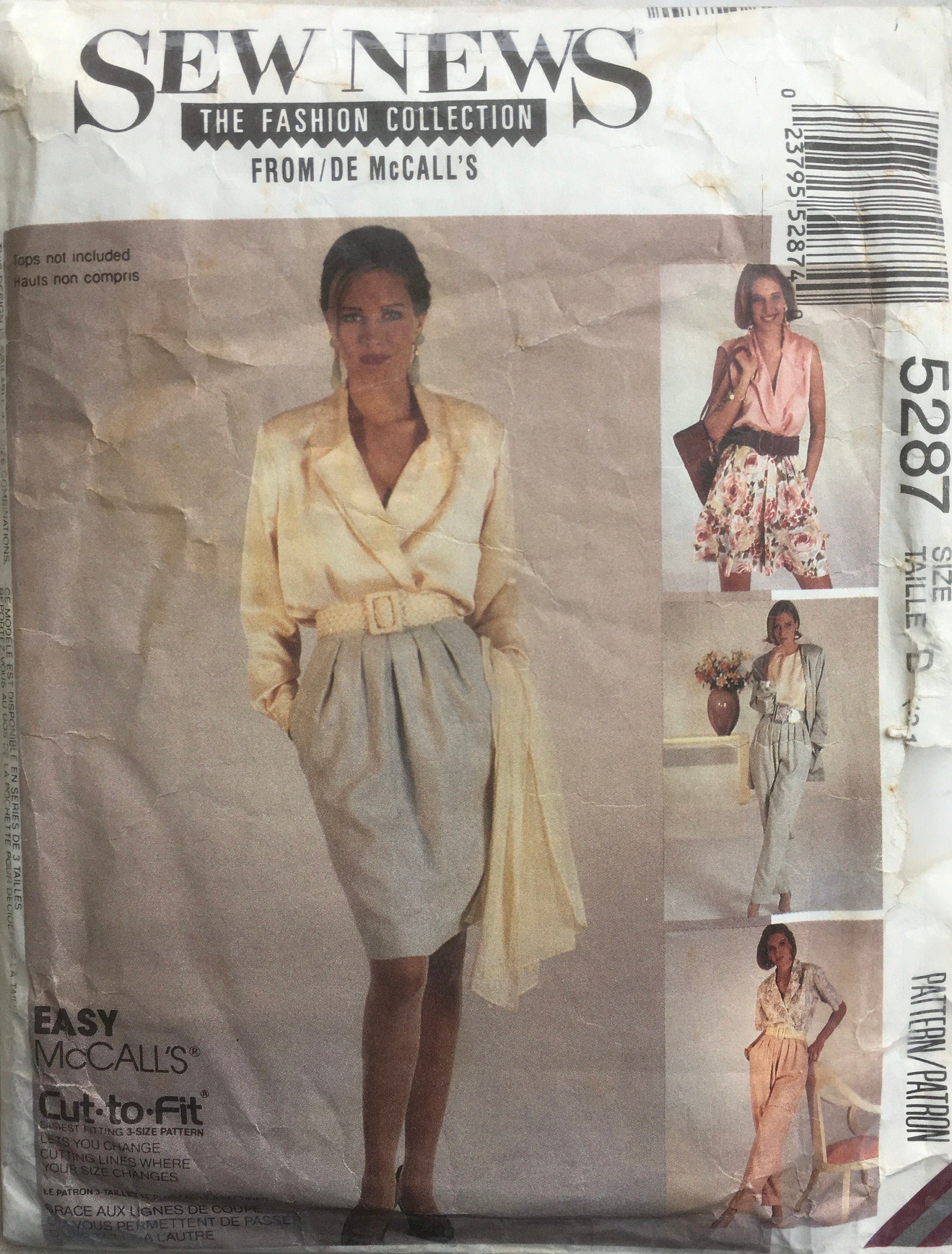 Sew News 5287 Sewing Pattern (Vintage) CUT