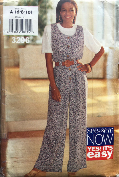 See &amp; Sew 3296 Sewing Pattern (Vintage) UNCUT