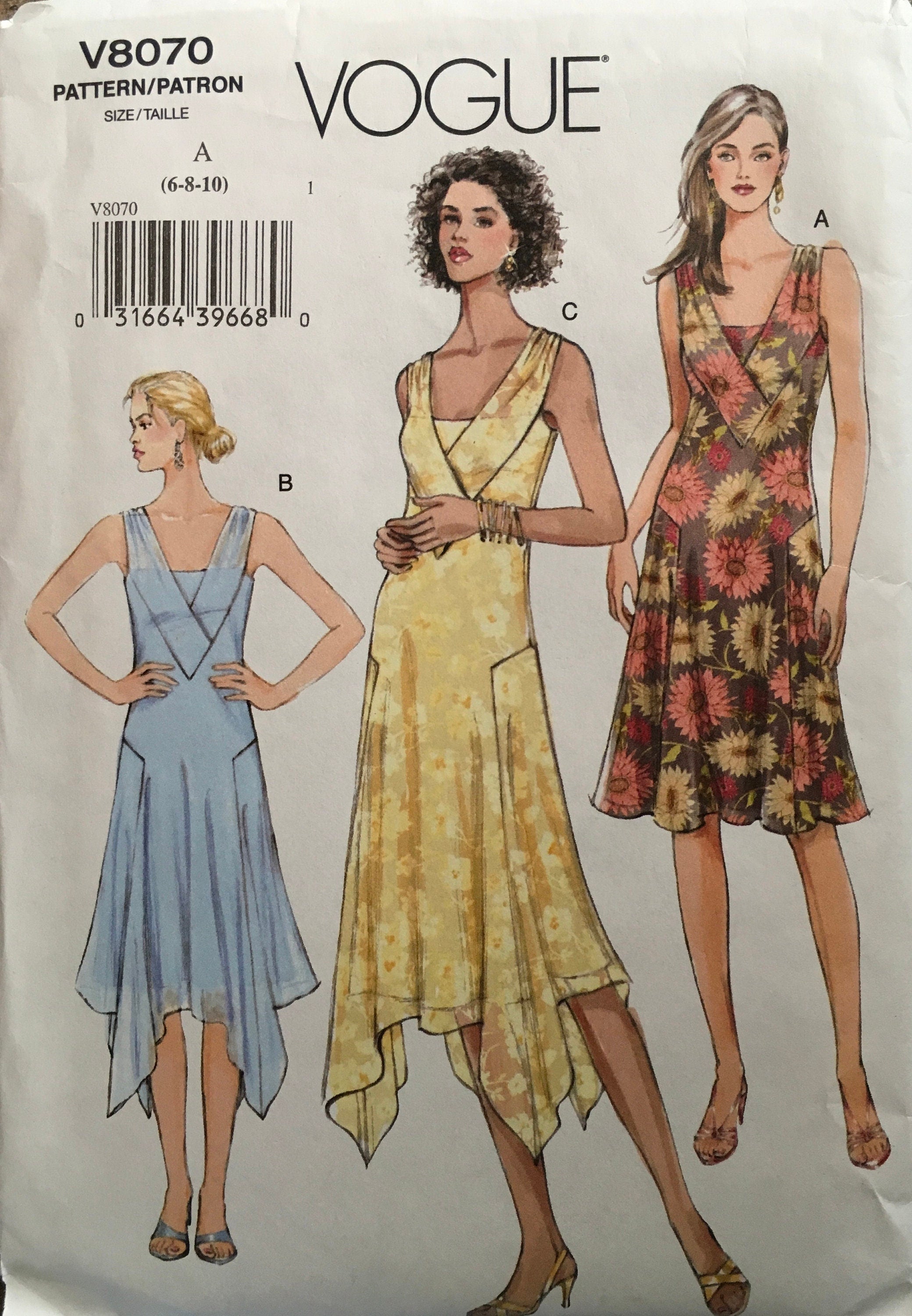Vogue 8070 Sewing Pattern (Vintage) UNCUT