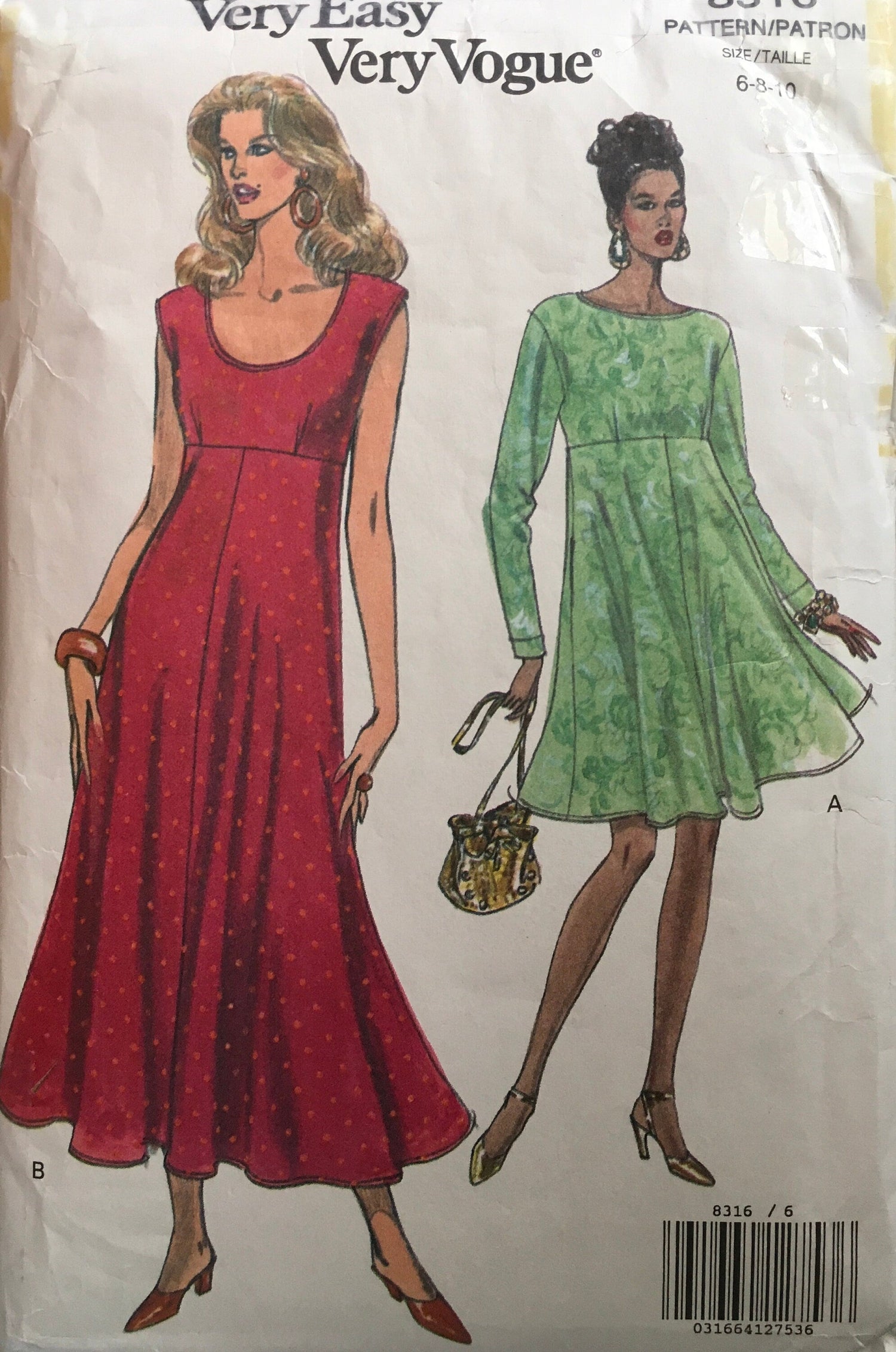 Vogue 8316 Sewing Pattern (Vintage) CUT