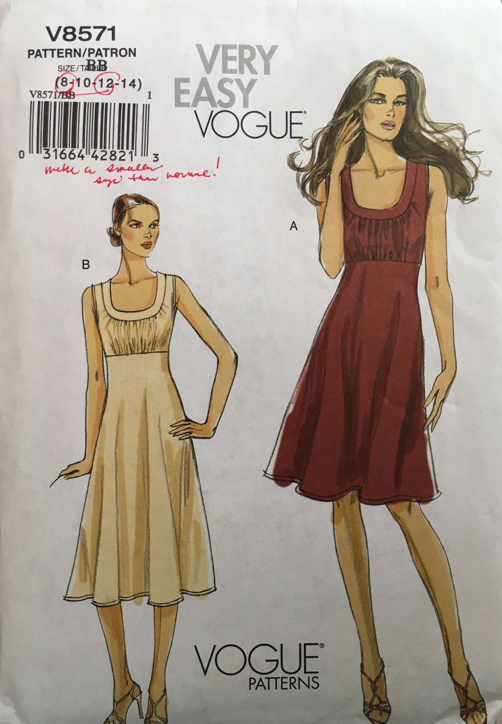 Vogue 8571 Sewing Pattern (Vintage) CUT