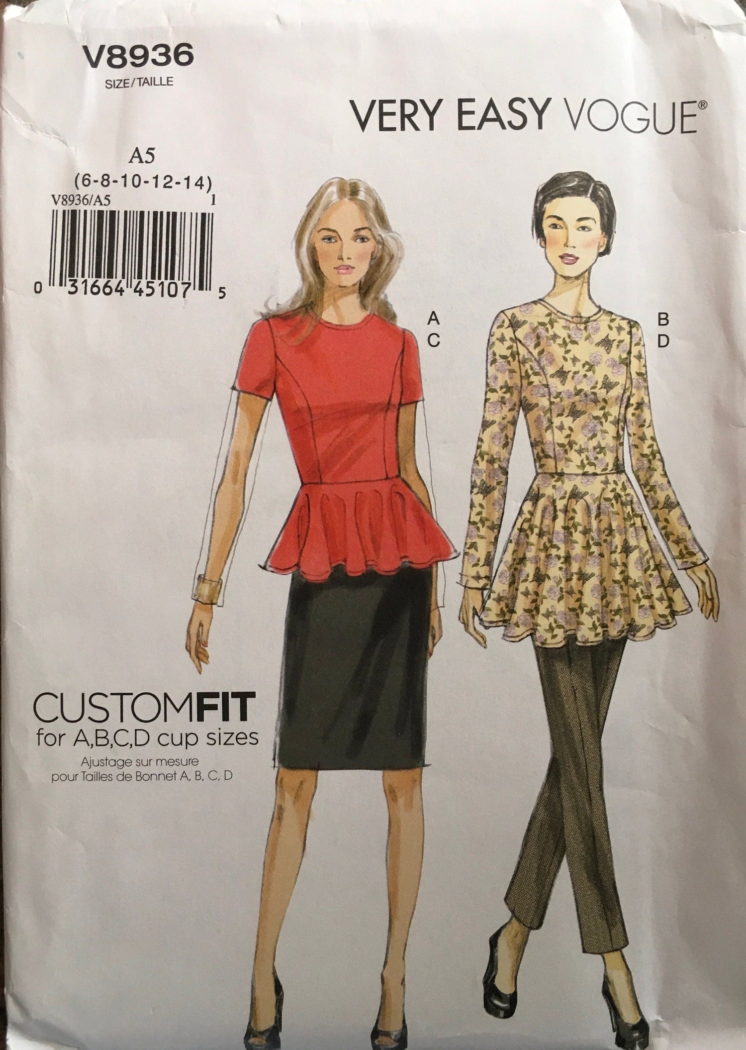Vogue 8936 Sewing Pattern (Vintage) UNCUT