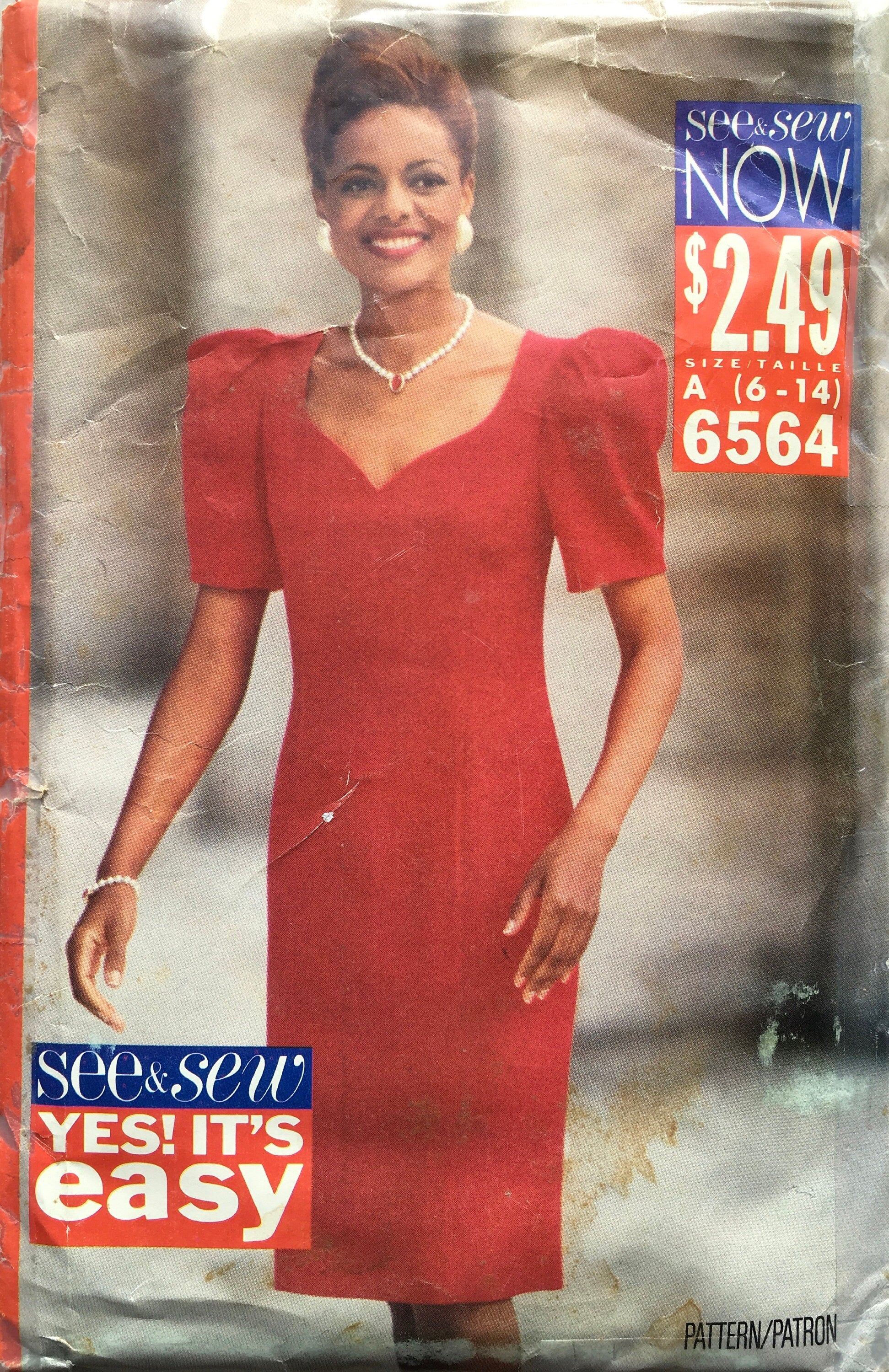 See &amp; Sew 6564 Sewing Pattern (Vintage) CUT