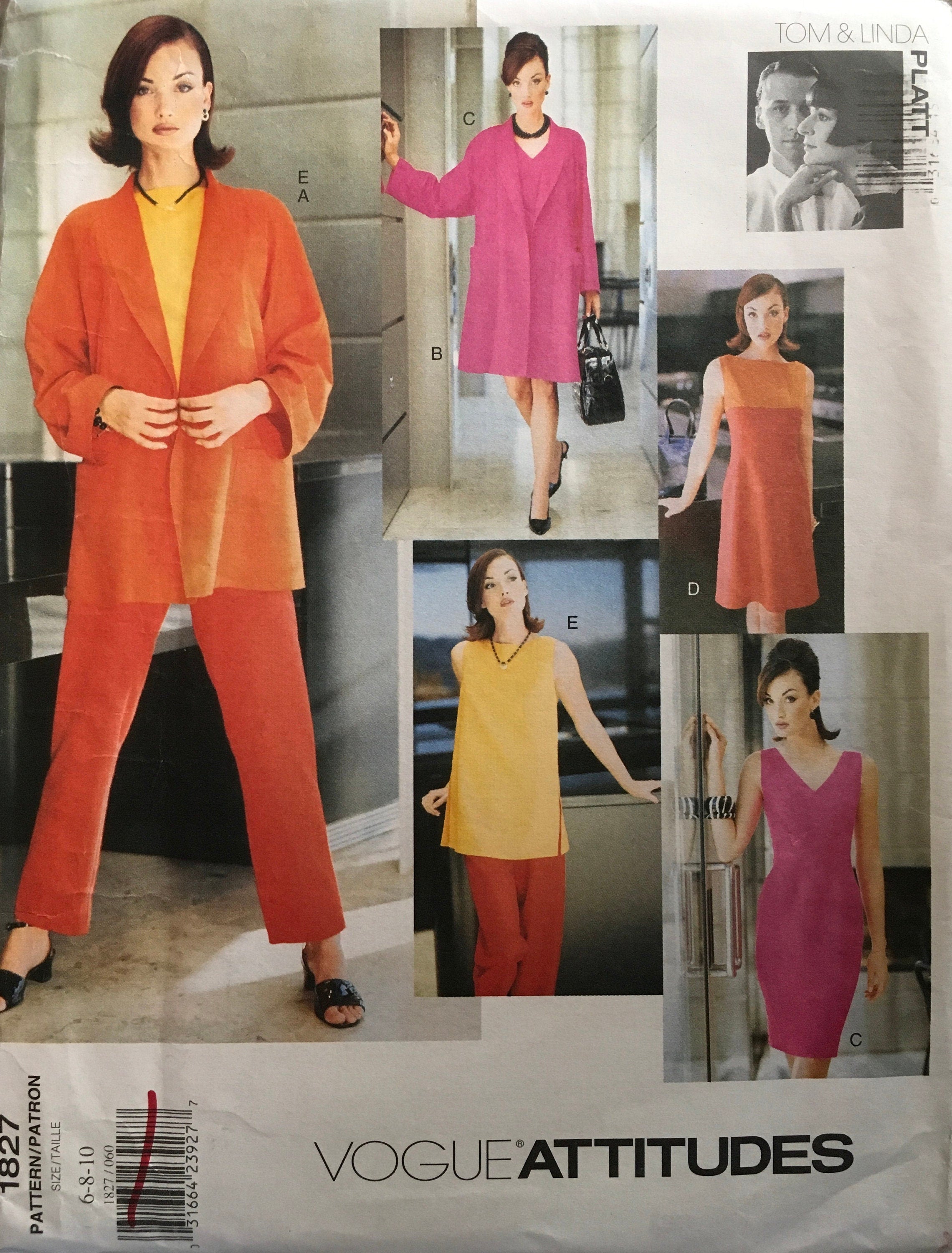 Vogue 1827 Sewing Pattern (Vintage) UNCUT