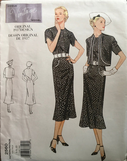 Vogue 2560 Sewing Pattern (Vintage) UNCUT