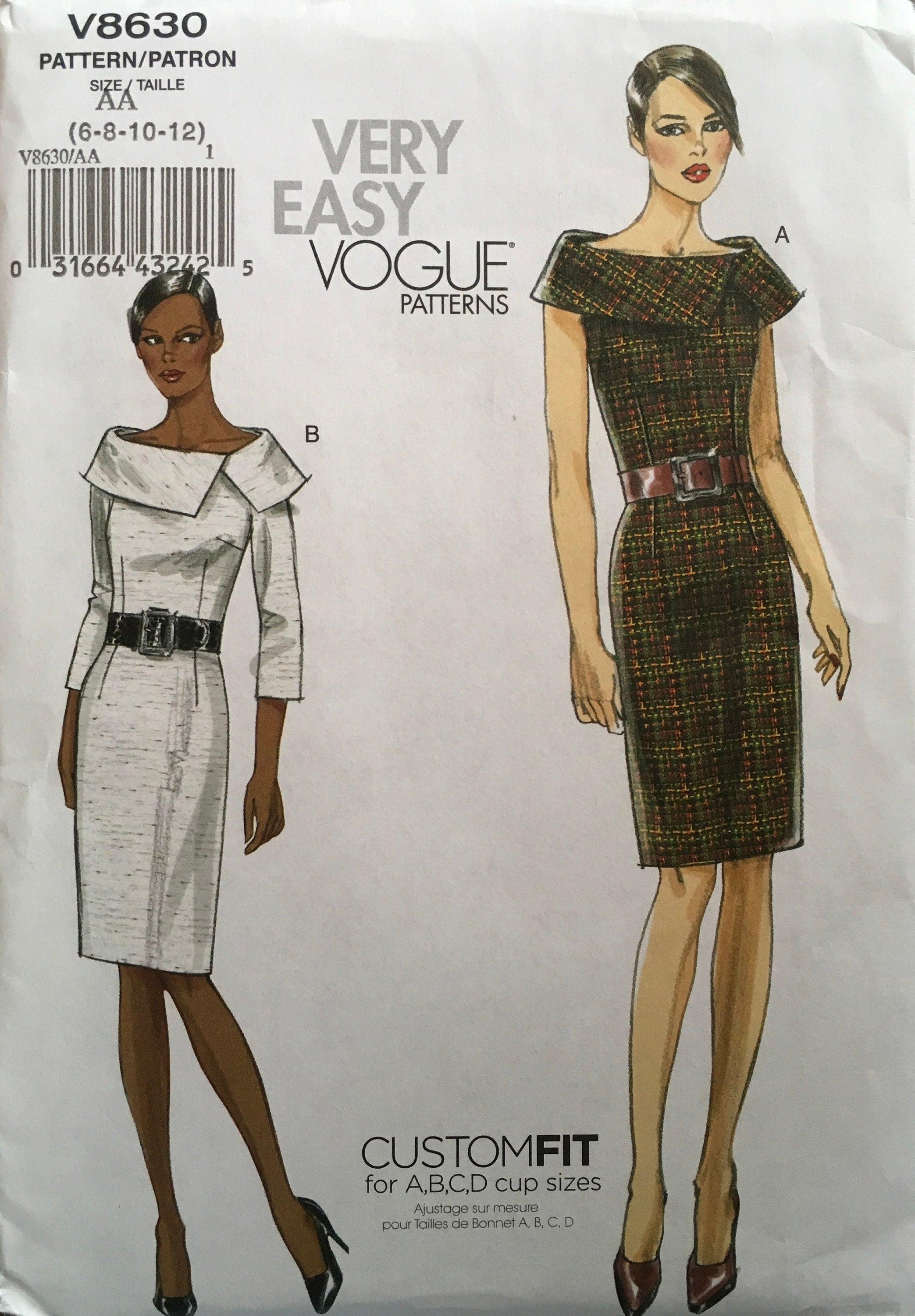 Vogue 8630 Sewing Pattern (Vintage) UNCUT