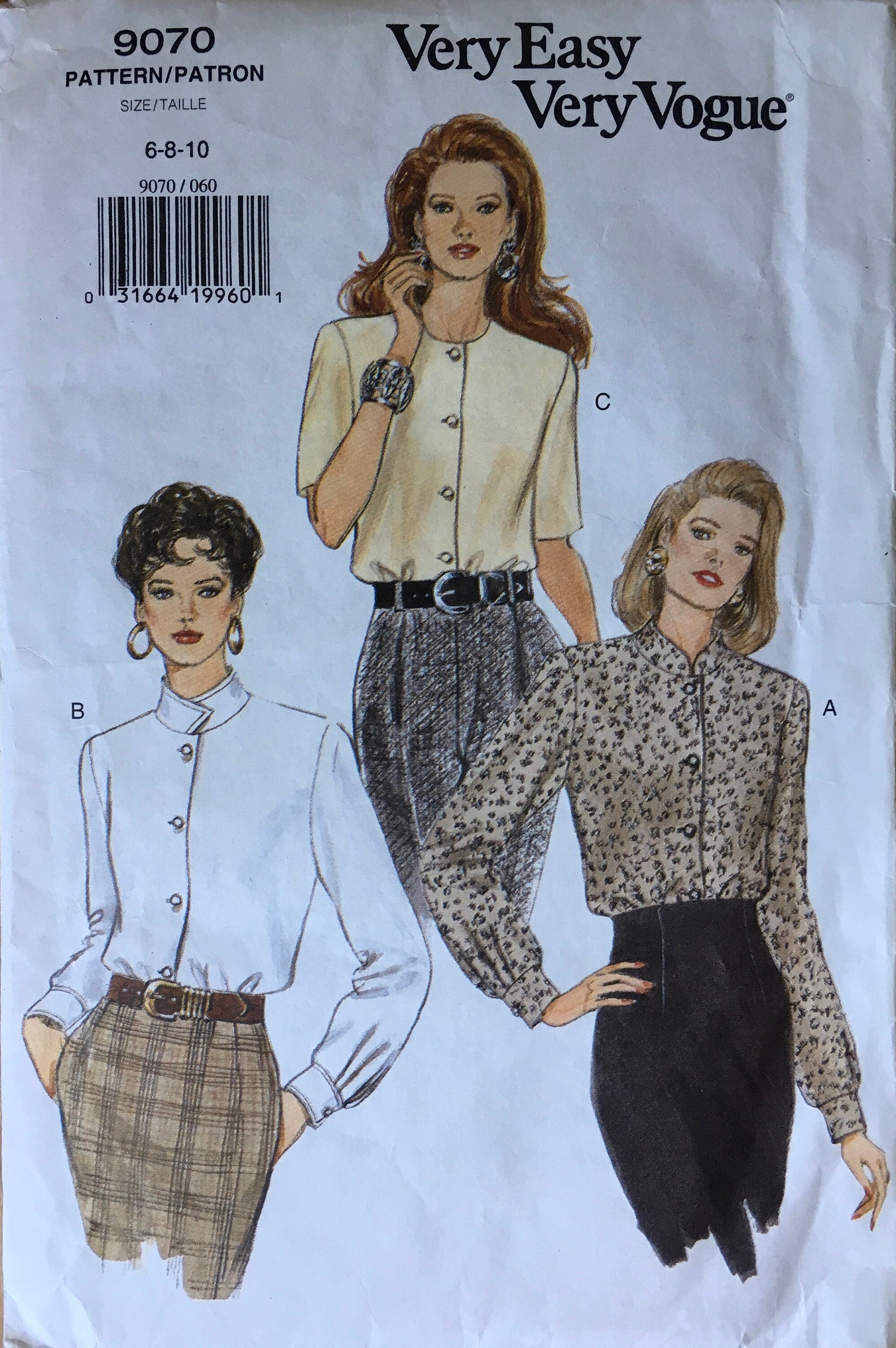 Vogue 9070 Sewing Pattern (Vintage) UNCUT/CUT