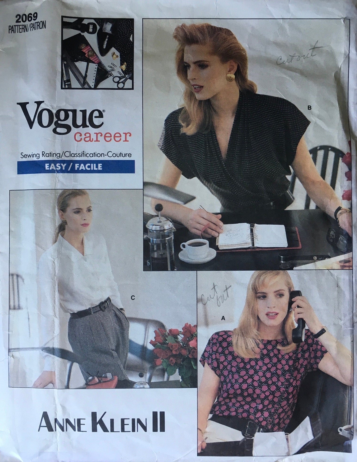 Vogue 2069 Sewing Pattern (Vintage) CUT