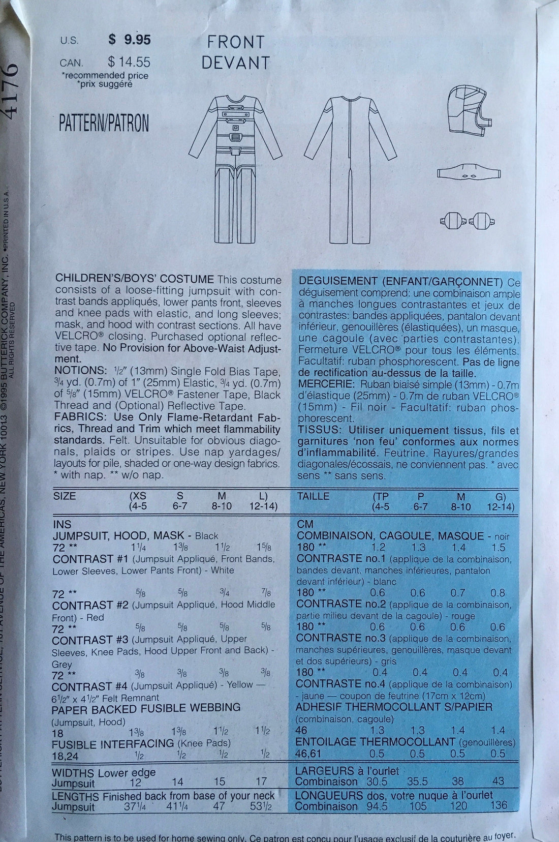 Butterick 4176 Sewing Pattern (Vintage) UNCUT