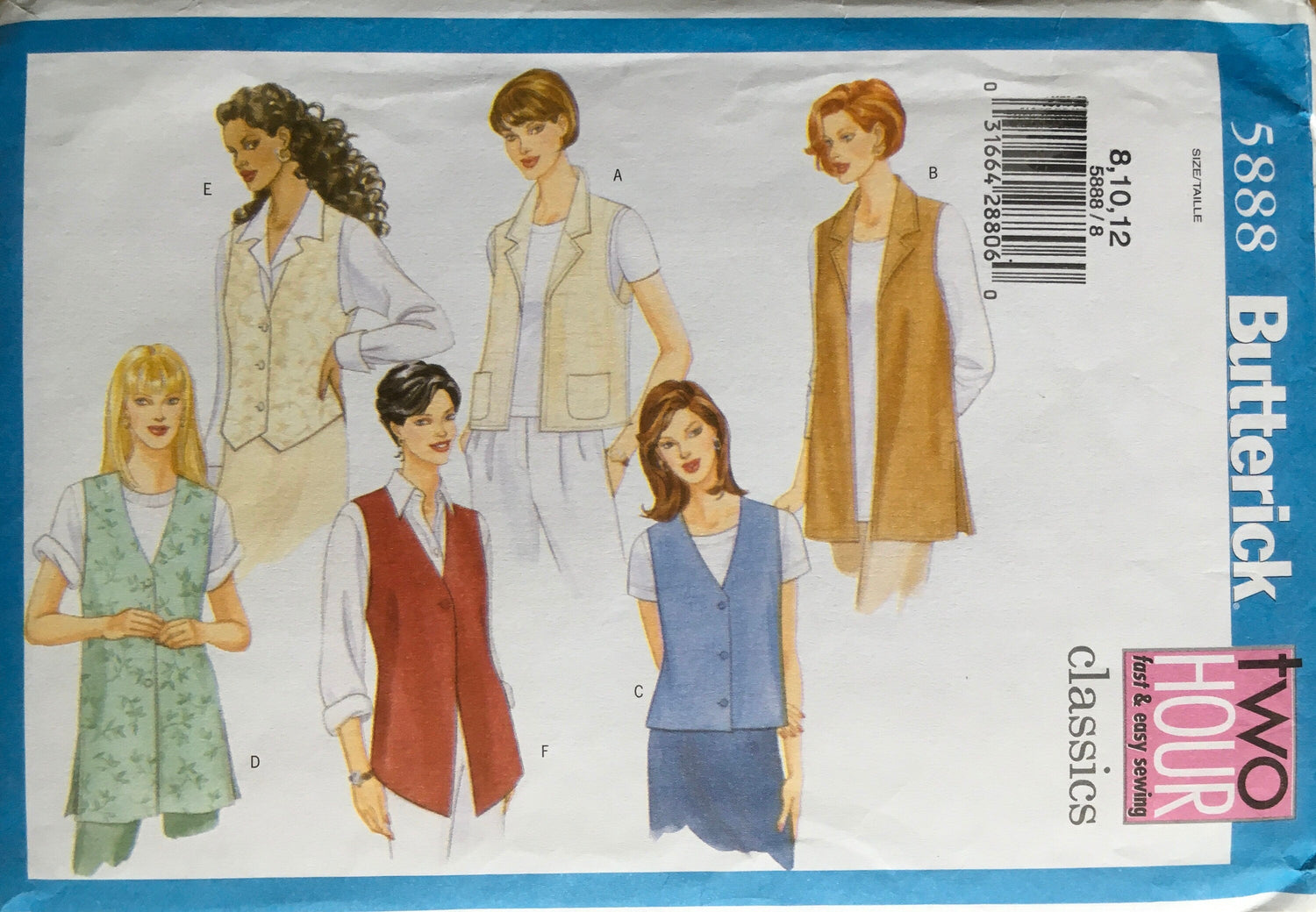Butterick 5888 Sewing Pattern (Vintage) UNCUT