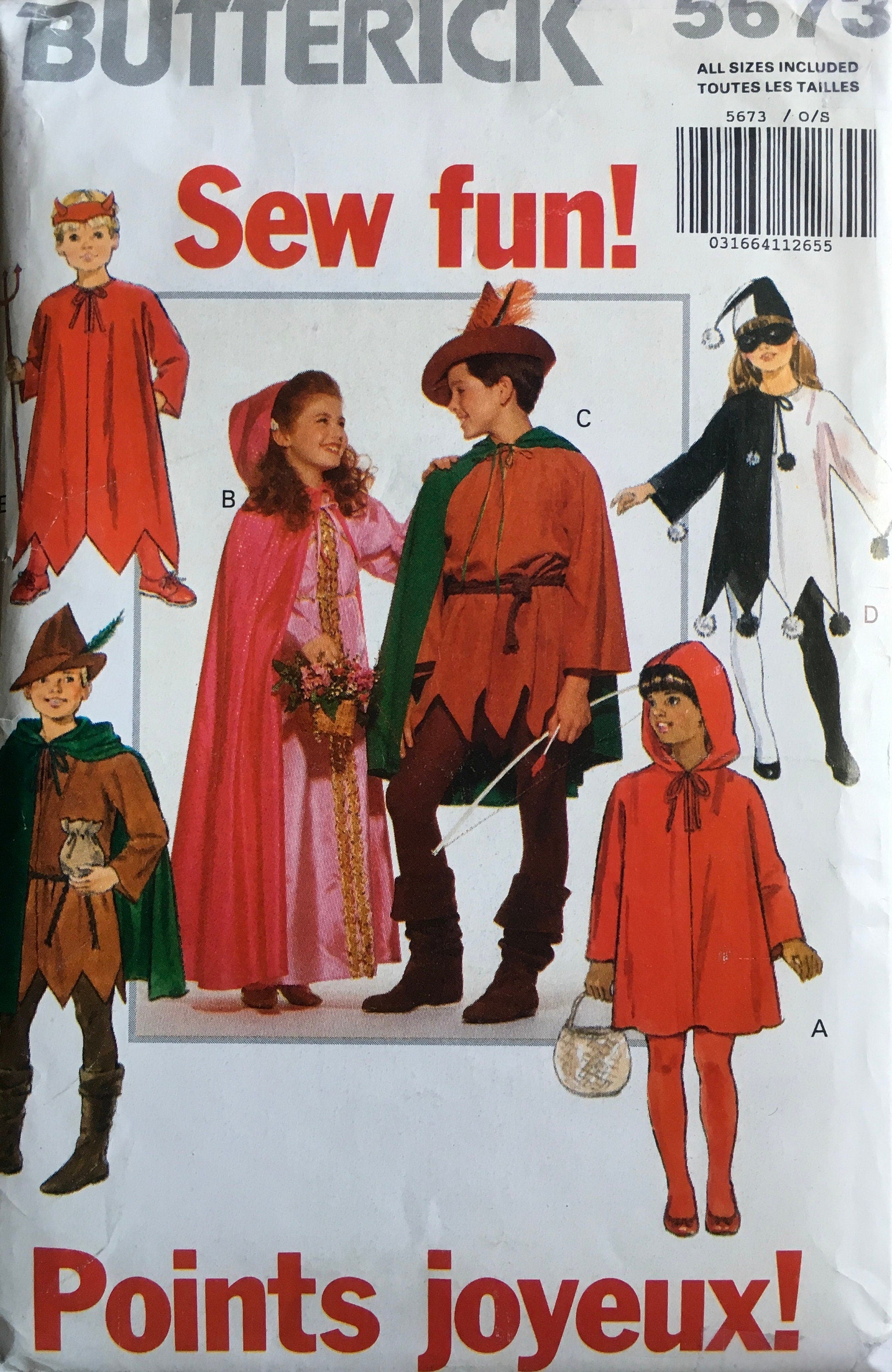 Butterick 5673 Sewing Pattern (Vintage) CUT