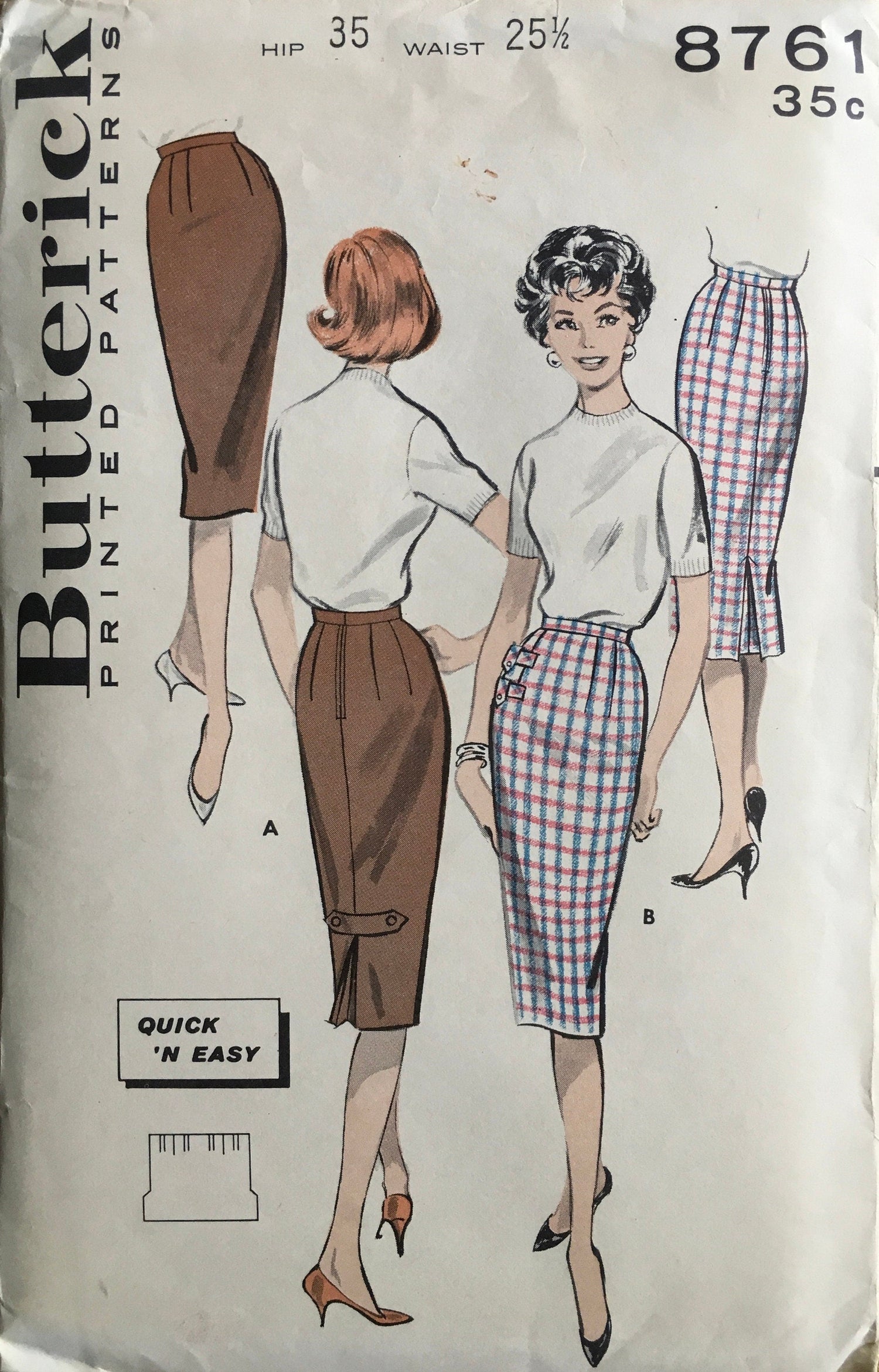Butterick 8761 Sewing Pattern (Vintage) CUT