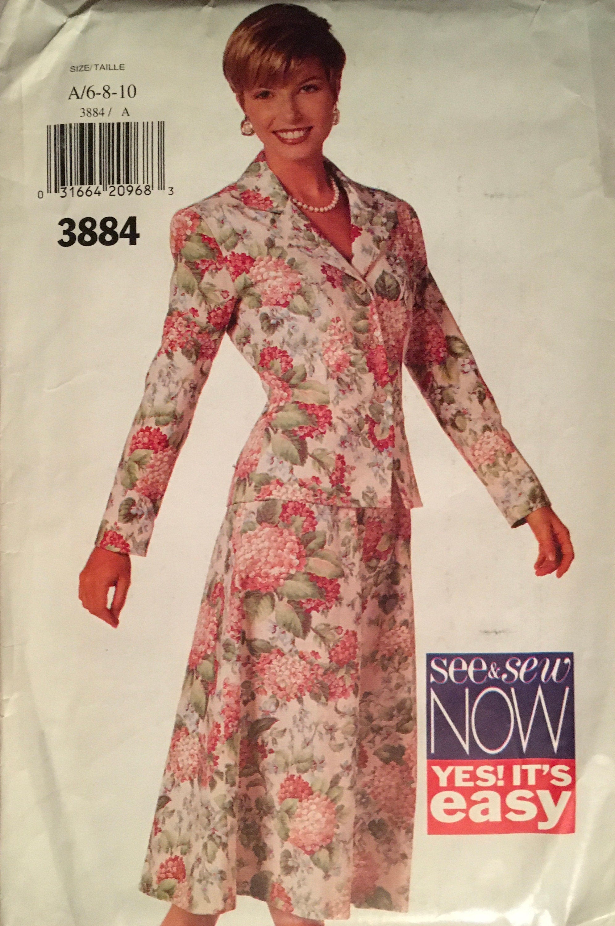 See &amp; Sew 3884 Sewing Pattern (Vintage) UNCUT