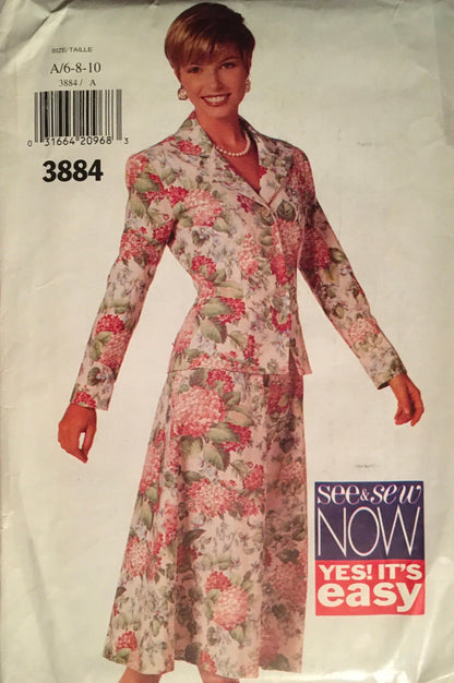 See &amp; Sew 3884 Sewing Pattern (Vintage) UNCUT