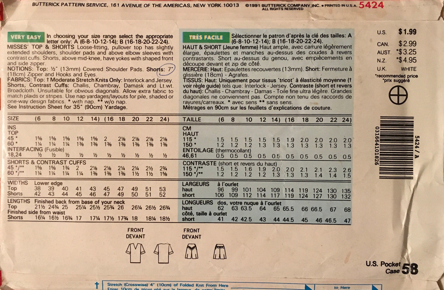 See &amp; Sew 5424 Sewing Pattern (Vintage) CUT