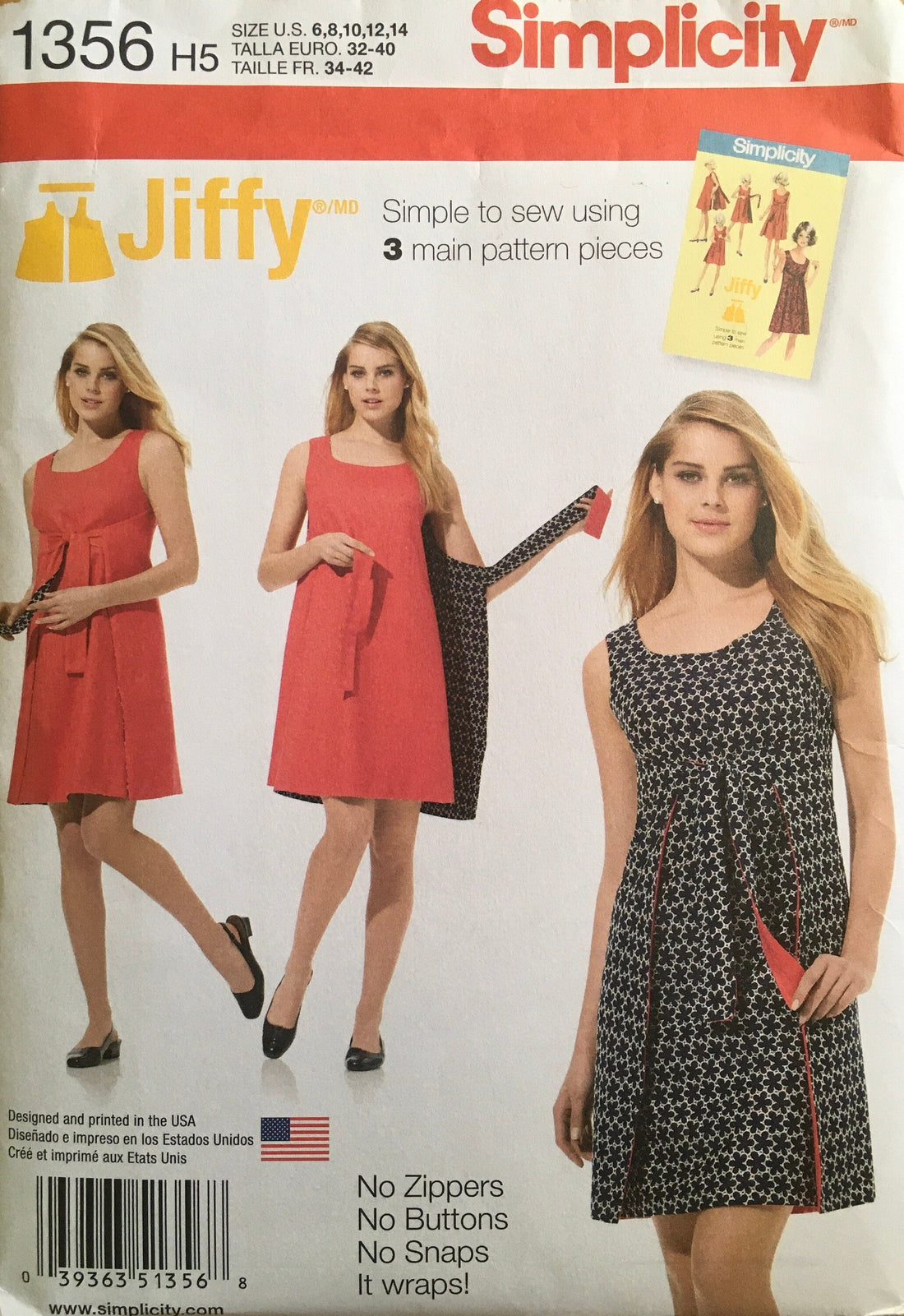 Simplicity 1356 Sewing Pattern UNCUT