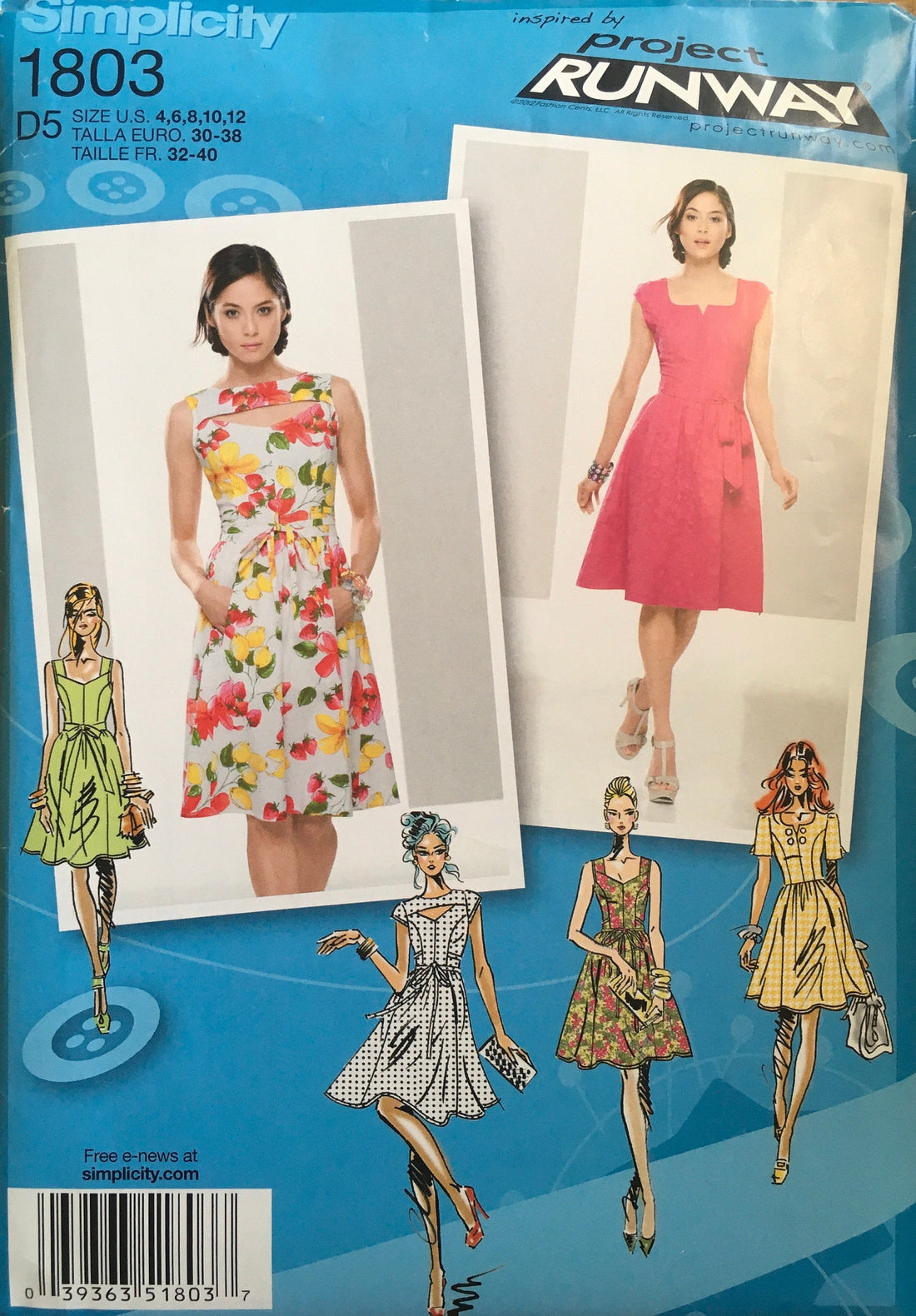 Simplicity 1803 Sewing Pattern (Vintage) UNCUT