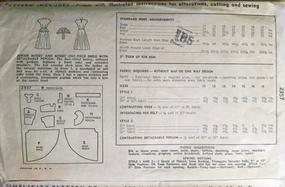 Simplicity 2357 Sewing Pattern (Vintage) CUT