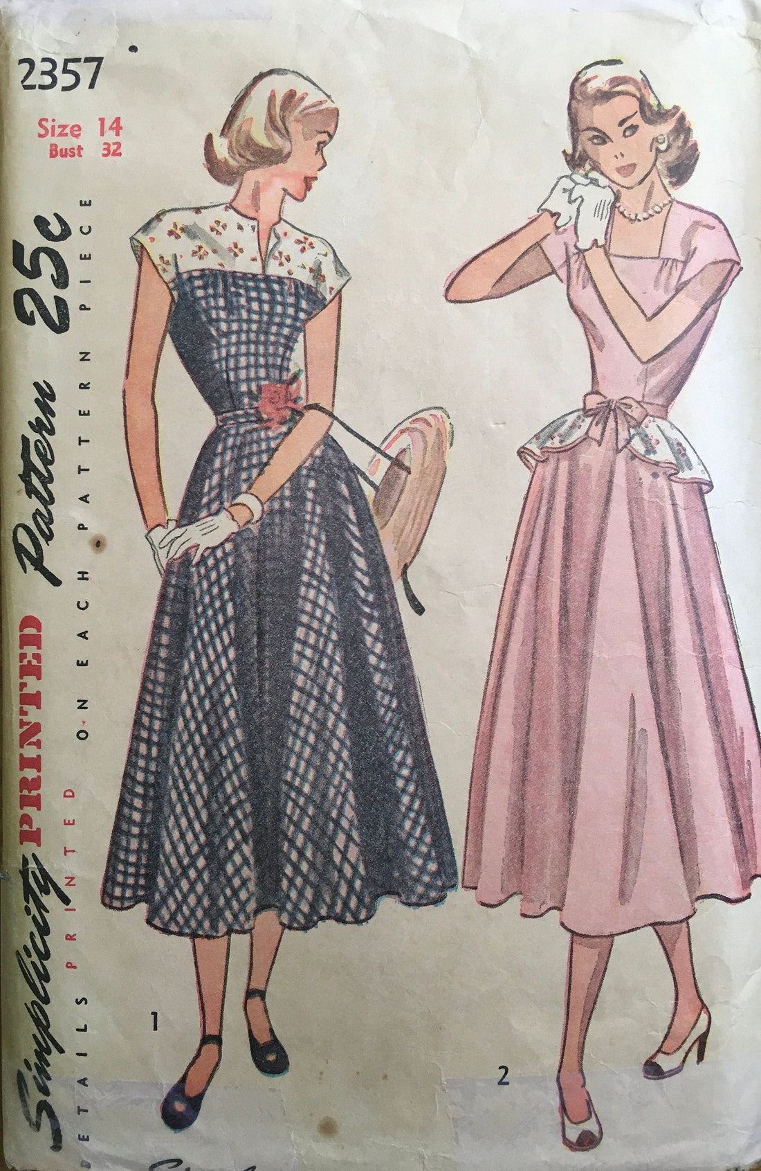 Simplicity 2357 Sewing Pattern (Vintage) CUT