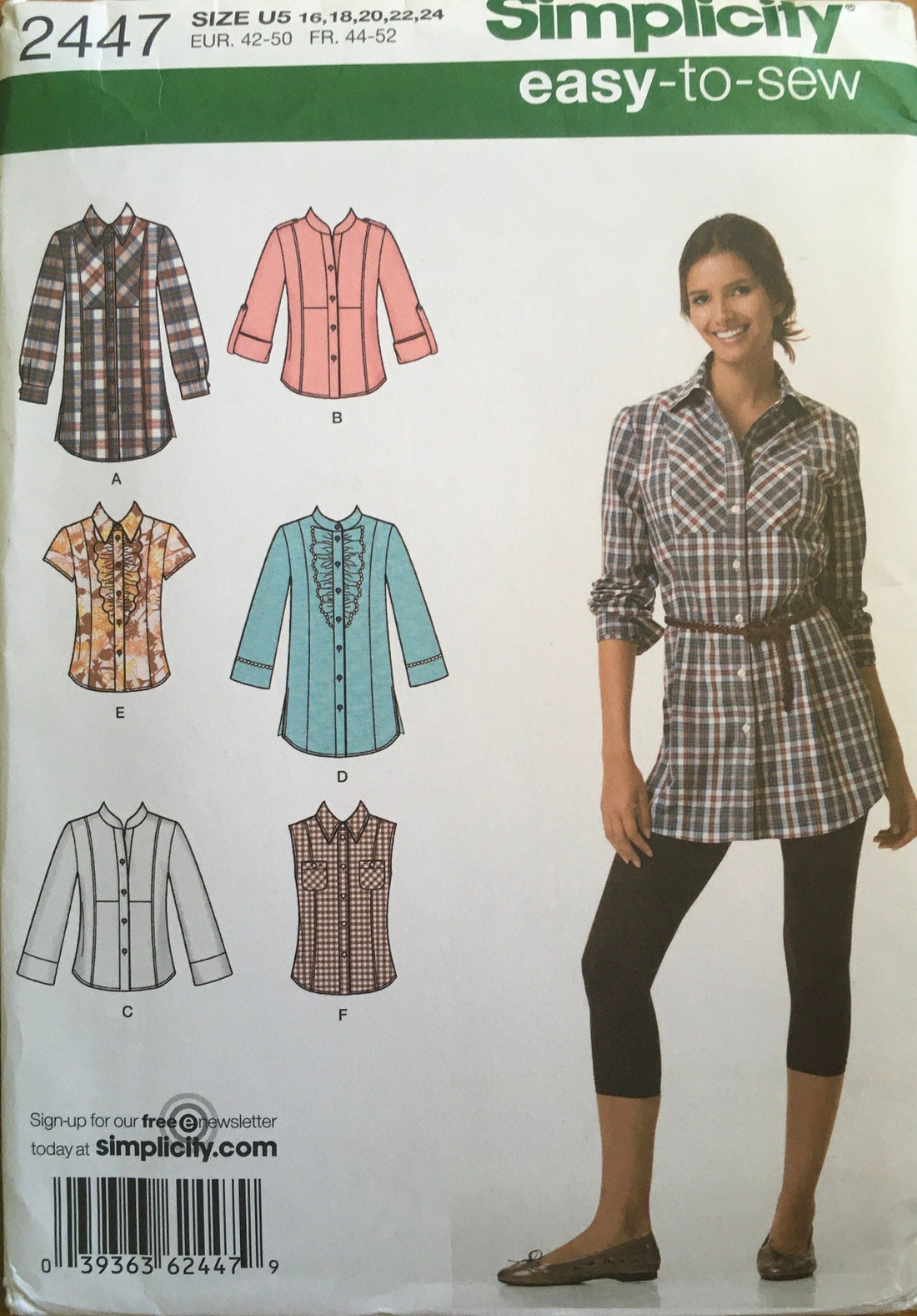 Simplicity 2447 Sewing Pattern UNCUT