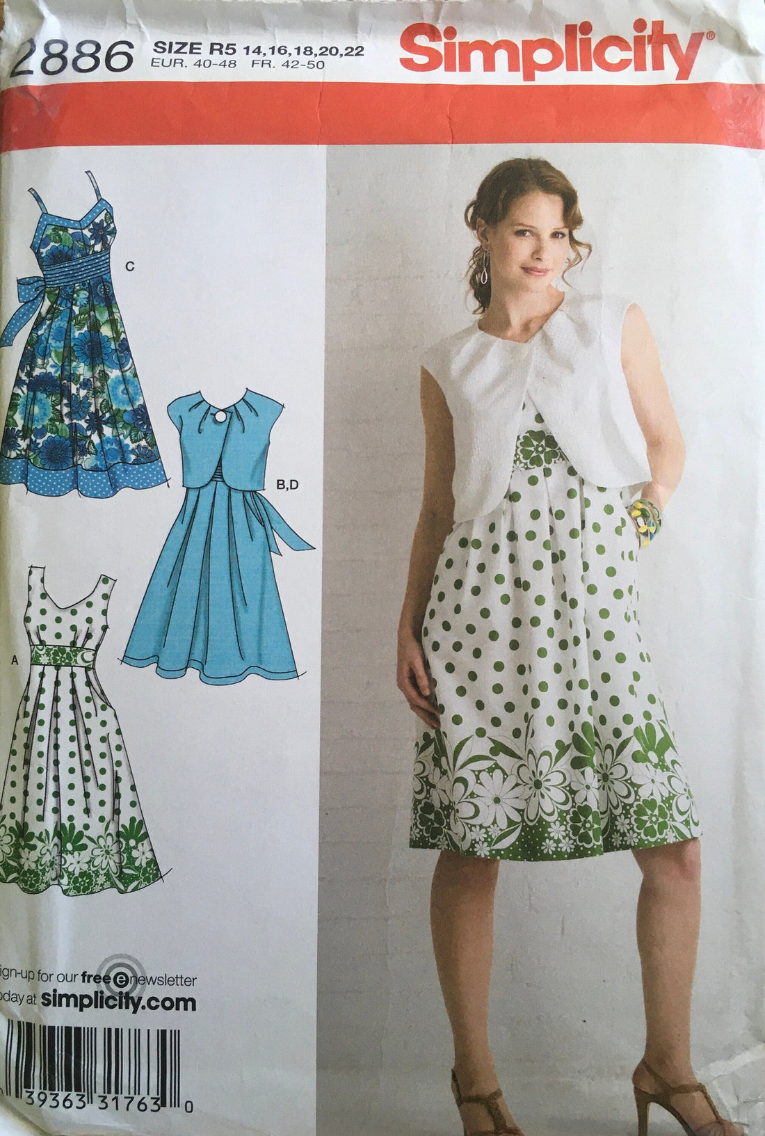 Simplicity 2886 Sewing Pattern UNCUT