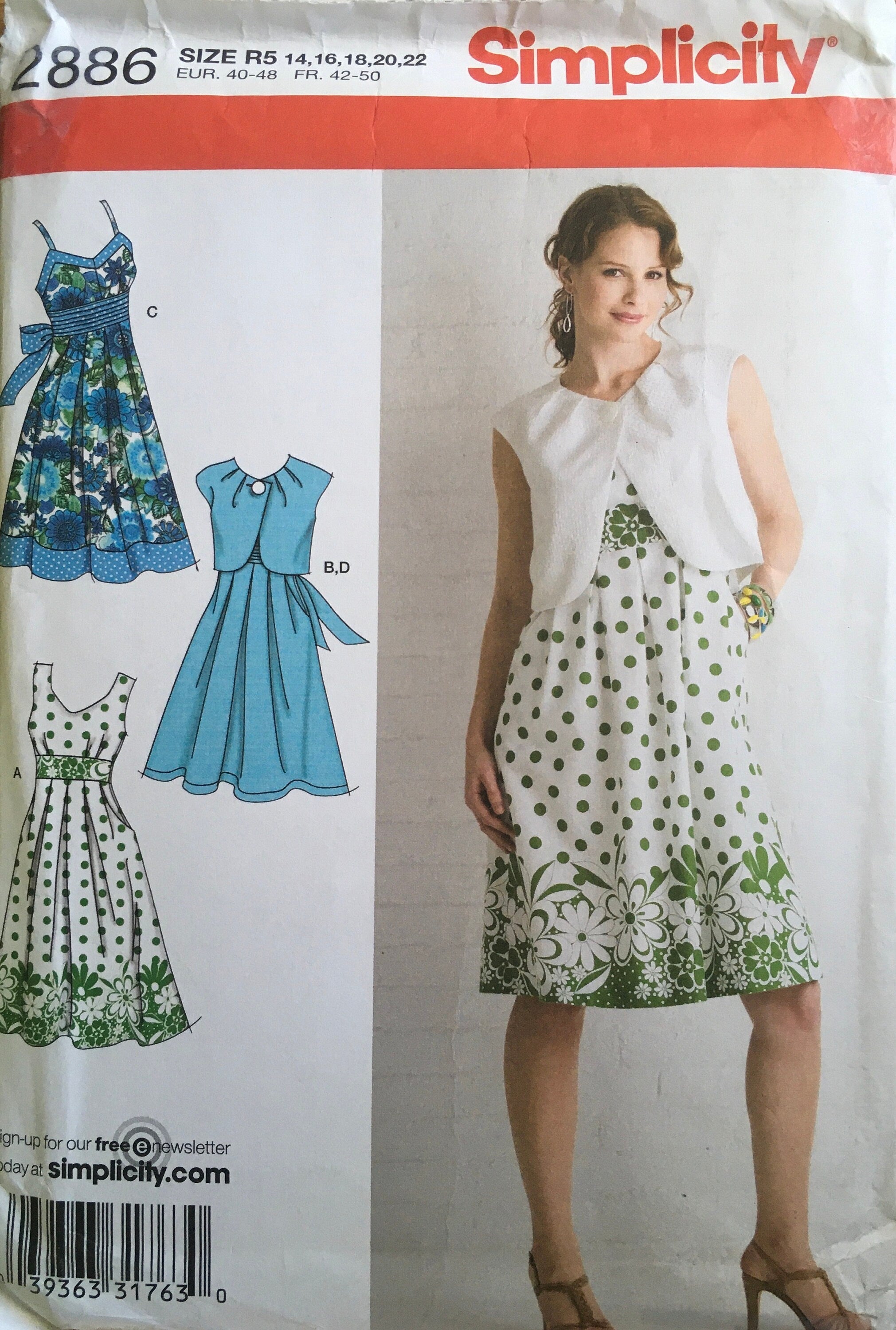 Simplicity 2886 Sewing Pattern UNCUT