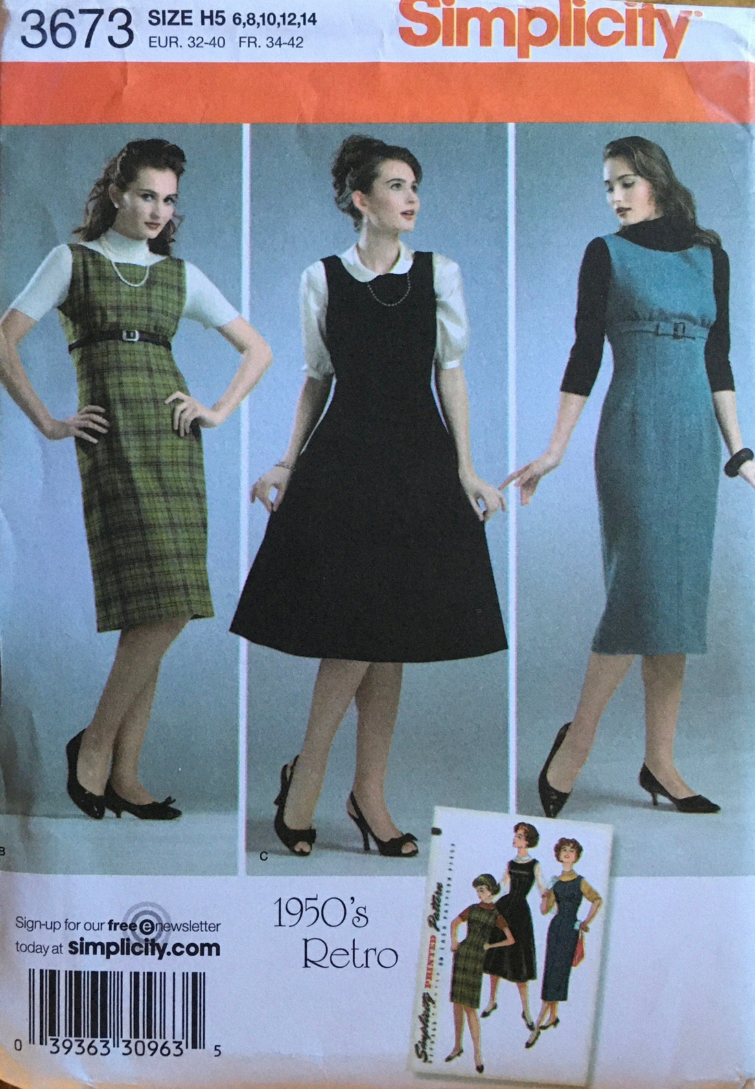 Simplicity 3673 Sewing Pattern UNCUT