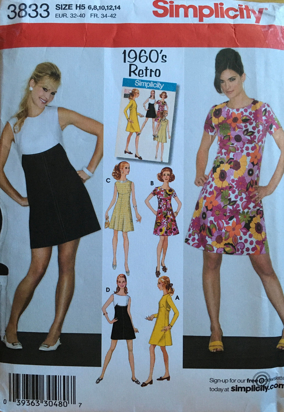 Simplicity 3833 Sewing Pattern CUT