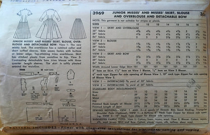 Simplicity 3969 Sewing Pattern (Vintage) CUT