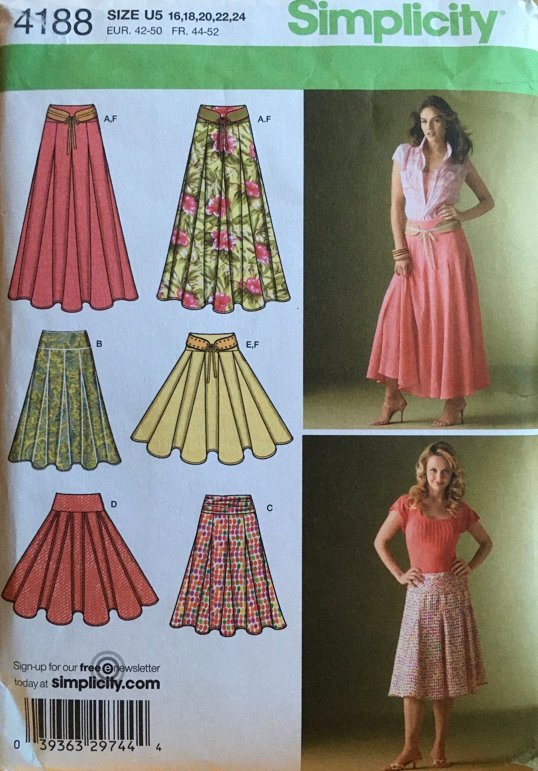 Simplicity 4188 Sewing Pattern (Vintage) CUT