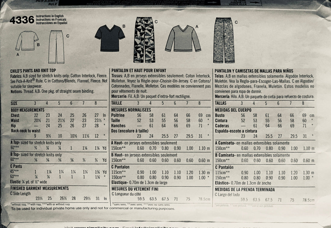 Simplicity 4336 Sewing Pattern (Vintage) CUT