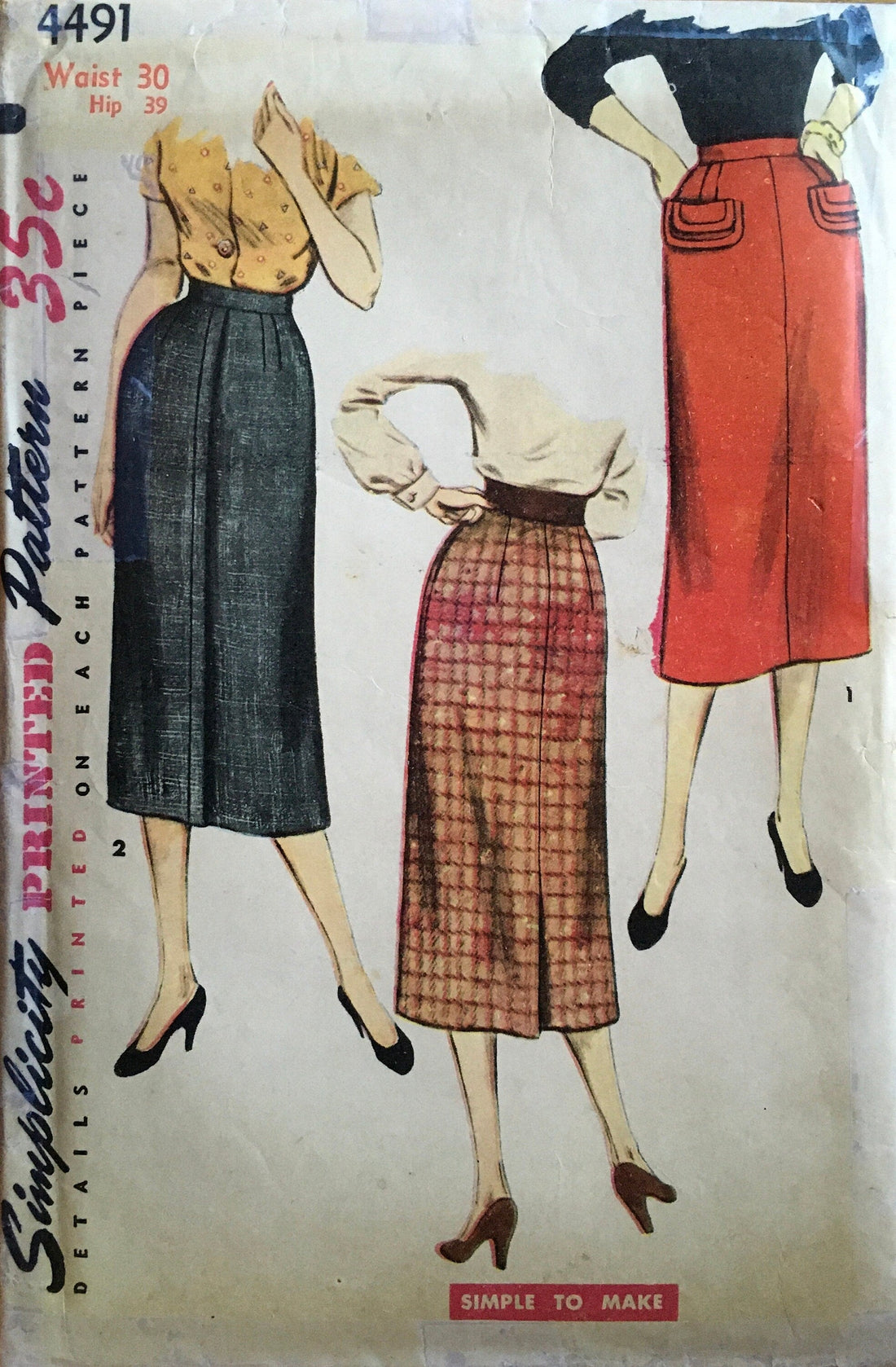 Simplicity 4491 Sewing Pattern (Vintage) UNCUT