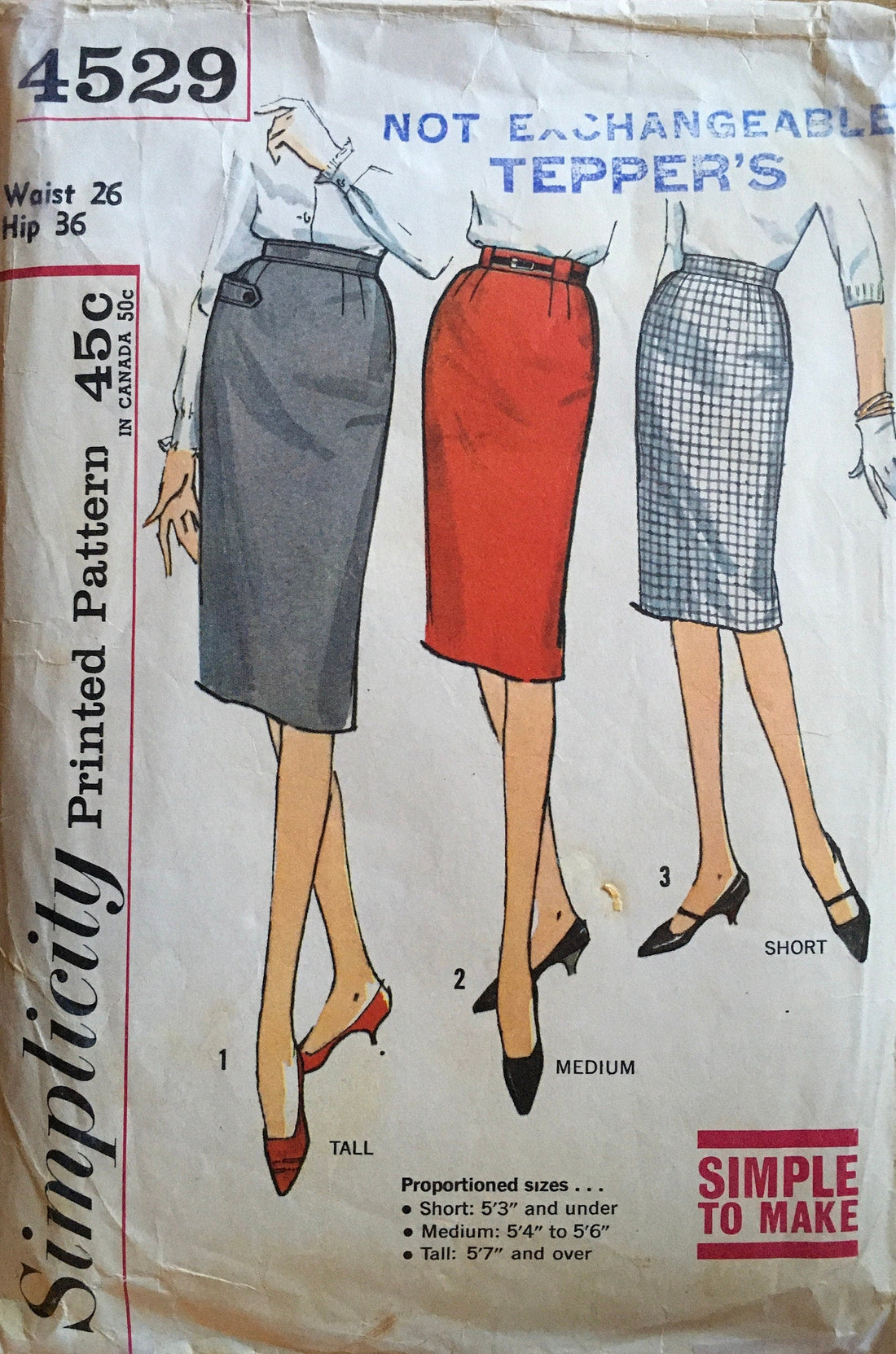 Simplicity 4529 Sewing Pattern (Vintage) CUT