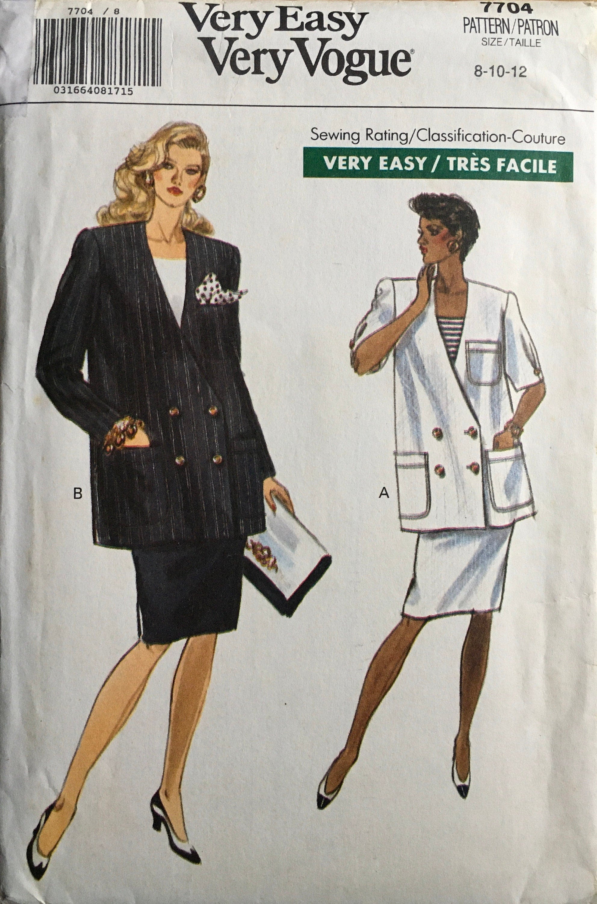 Vogue 7704 Sewing Pattern (Vintage) UNCUT
