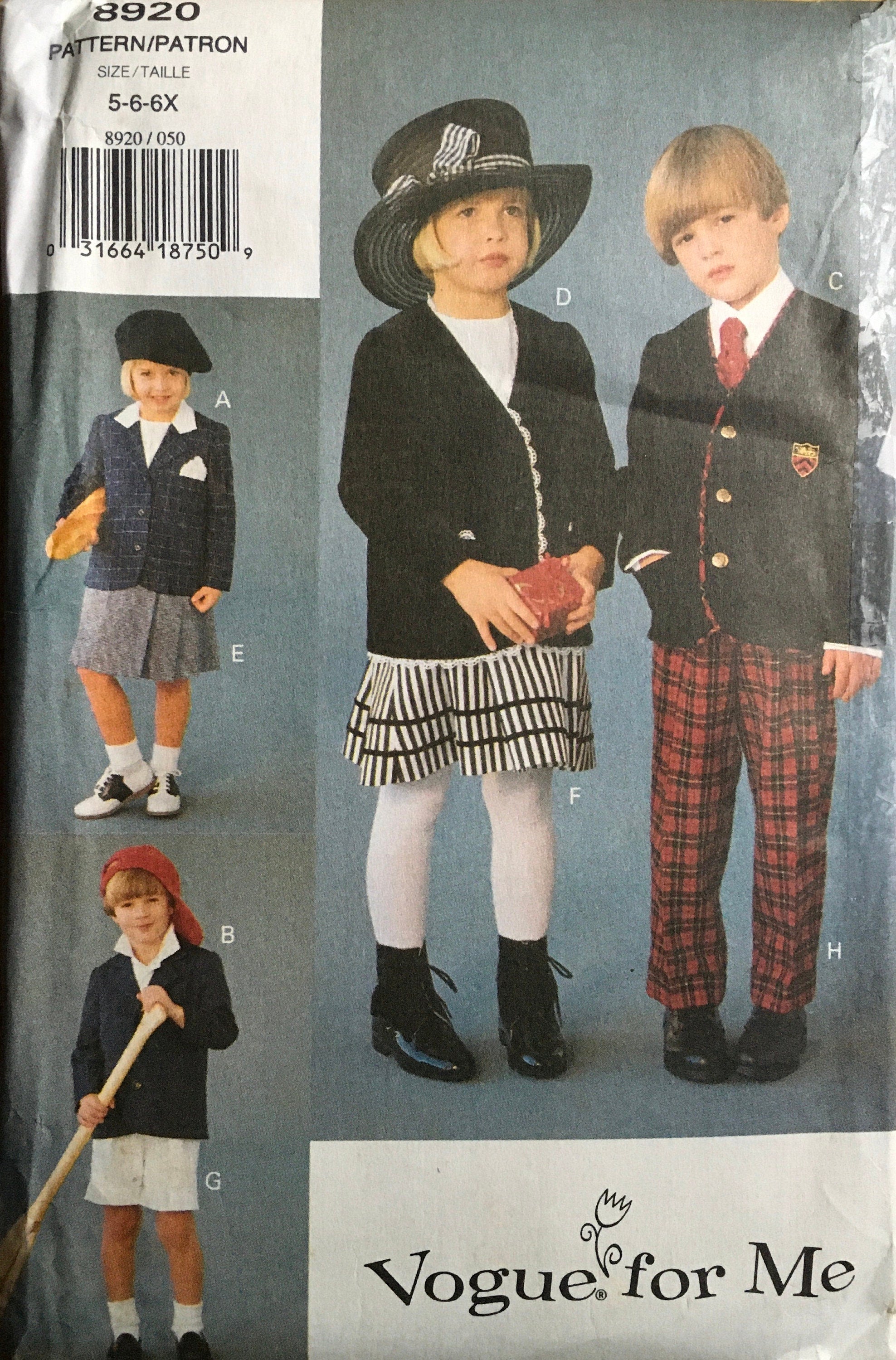 Vogue 8920 Sewing Pattern (Vintage) UNCUT